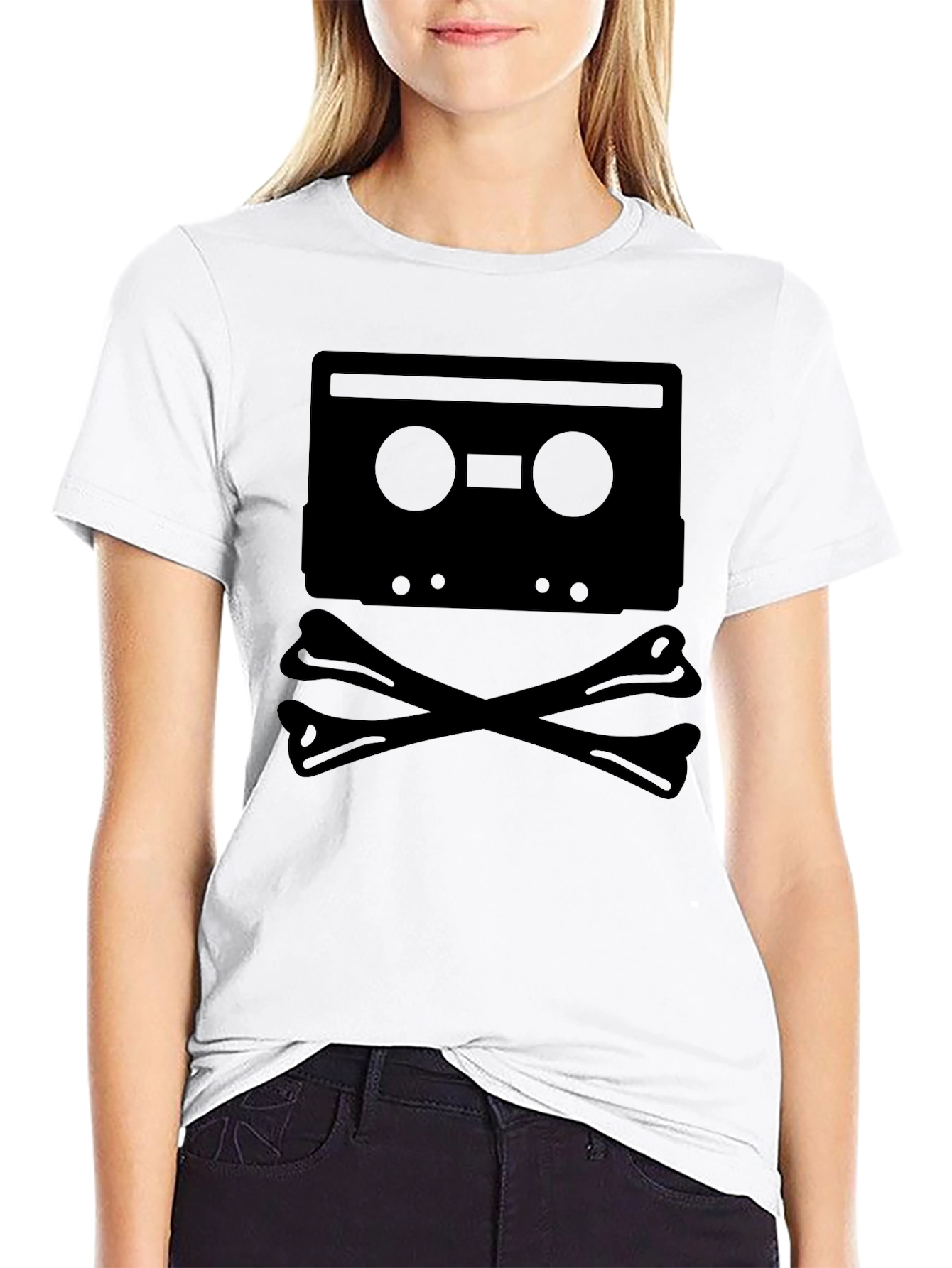 Cassette Skull T-Shirt - Retro Music Lover Tee