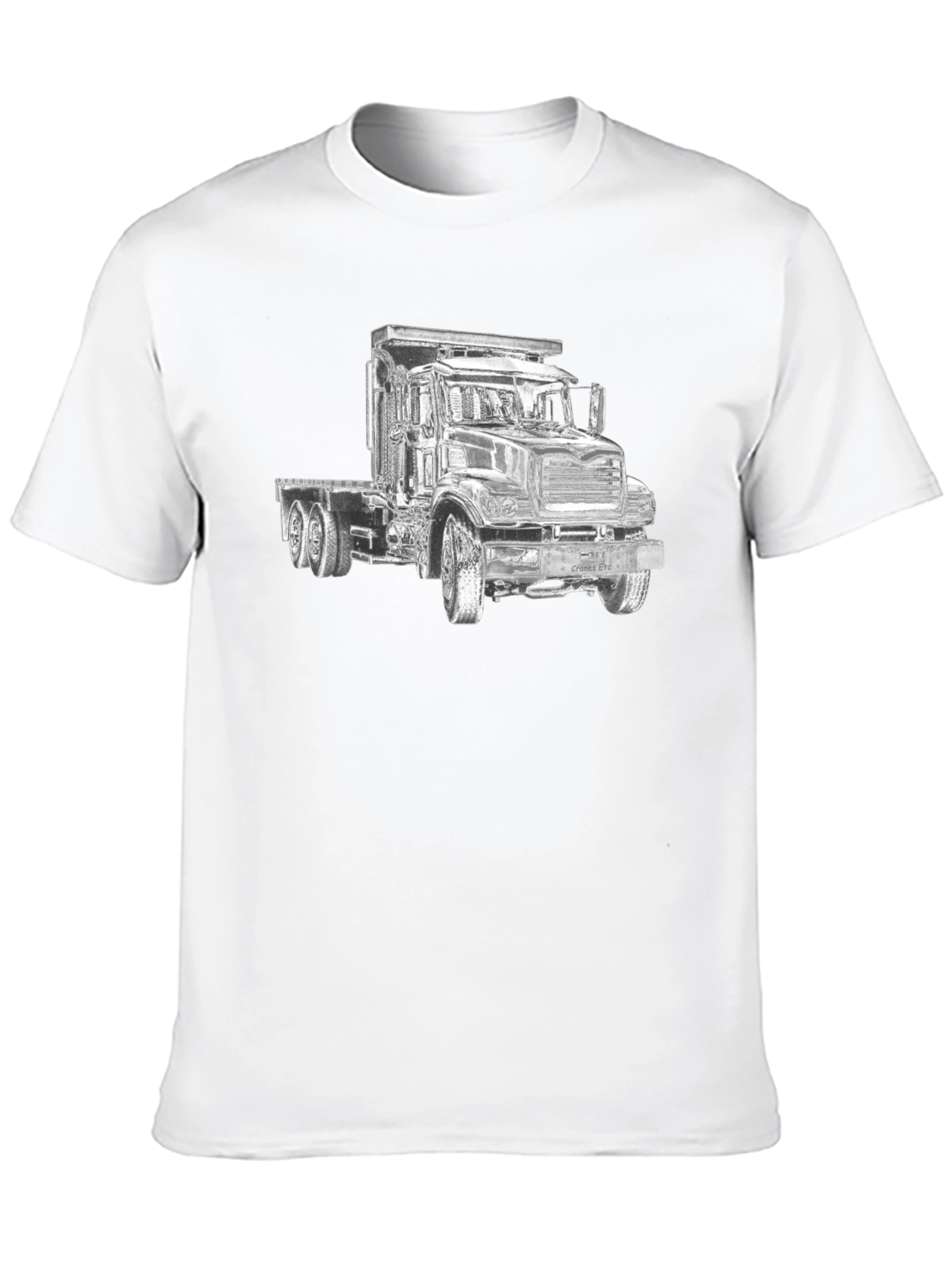 Truck Graphic Tee - Bold Black Cotton Blend Shirt