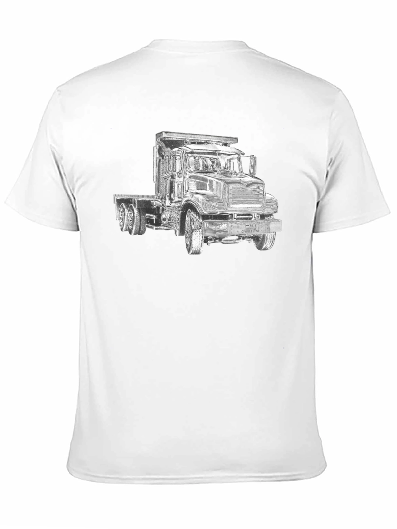 Truck Graphic Tee - Bold Black Cotton Blend Shirt