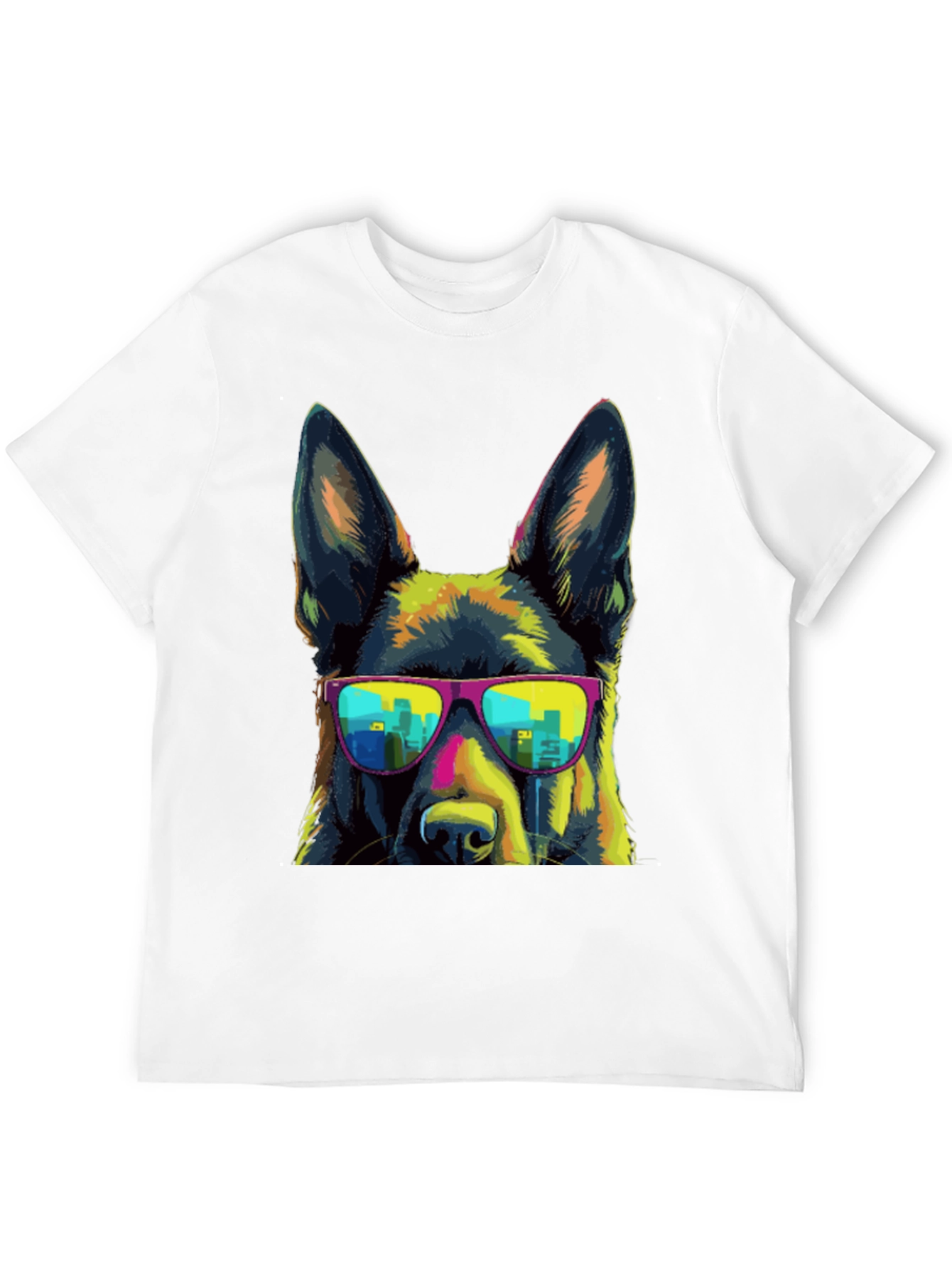 Cool Dog Tee - German Shepherd with Sunglasses