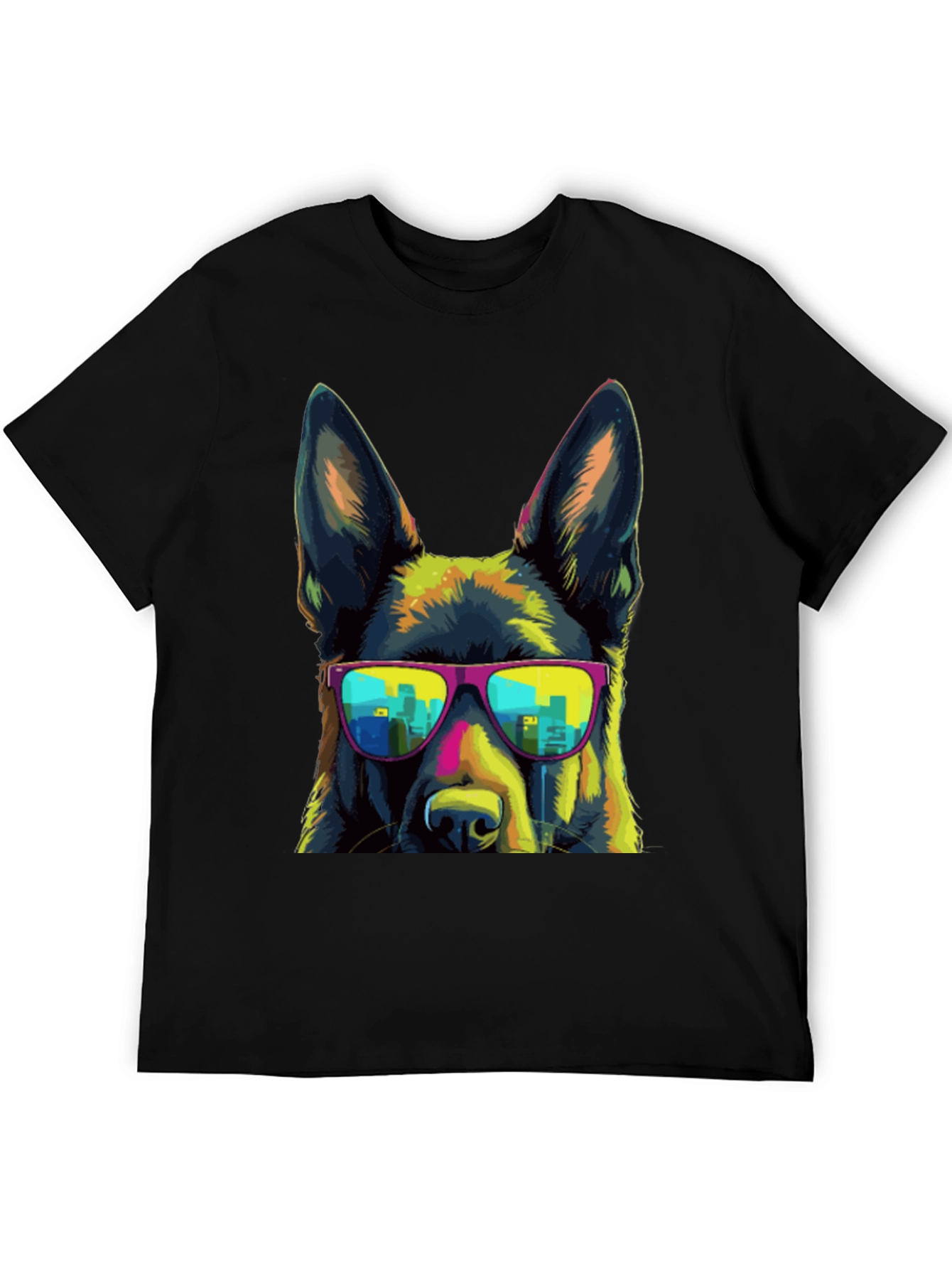 Cool Dog Tee - German Shepherd with Sunglasses