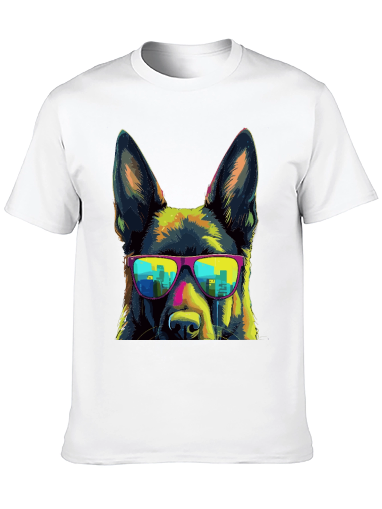 Cool Dog Tee - German Shepherd with Sunglasses