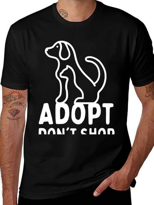 Adopt Dont Shop T-Shirt: Dog and Cat Rescue Tee