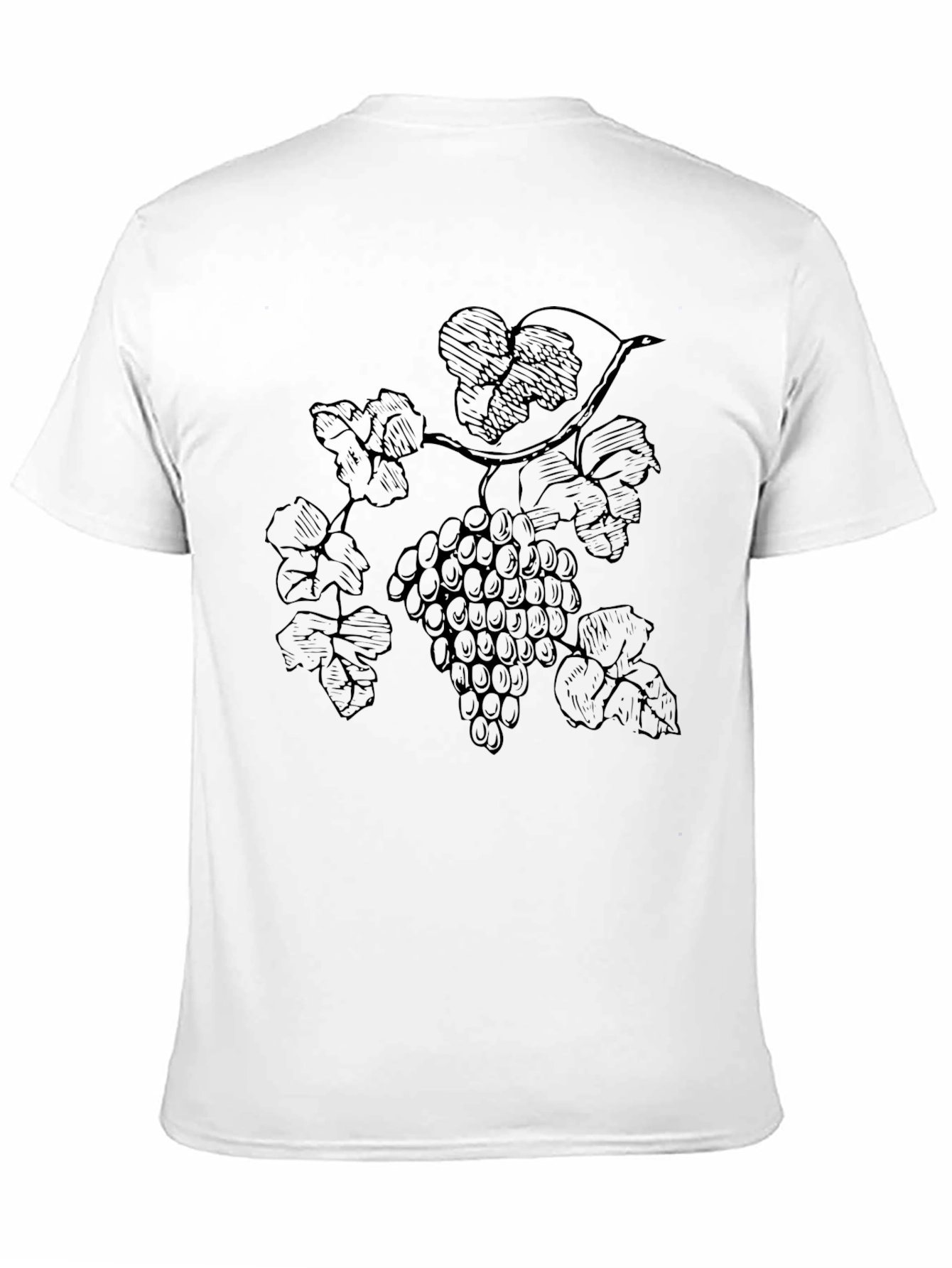 Grapes Graphic Print T-Shirt - Black