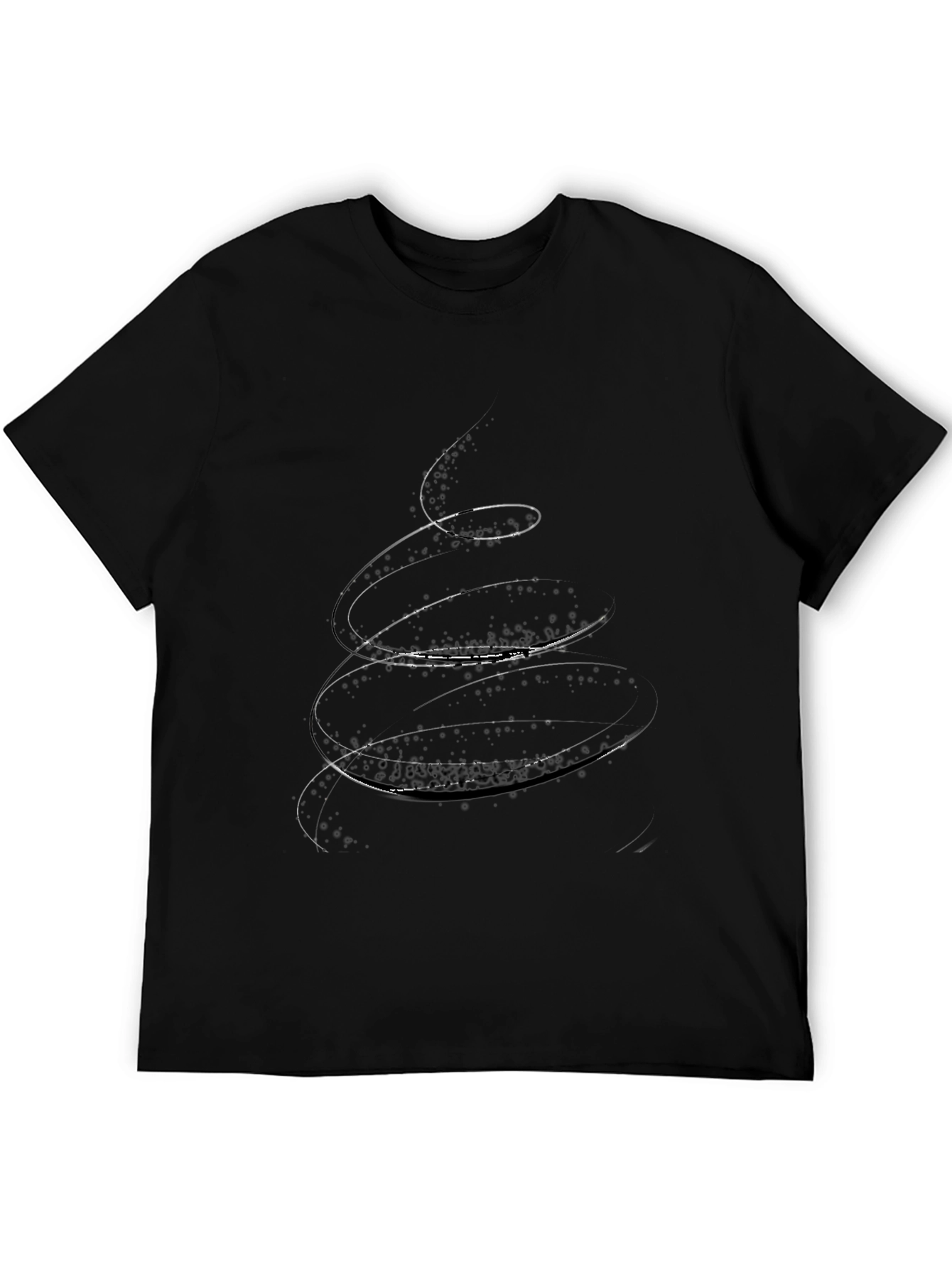 Abstract Swirl Black Tee