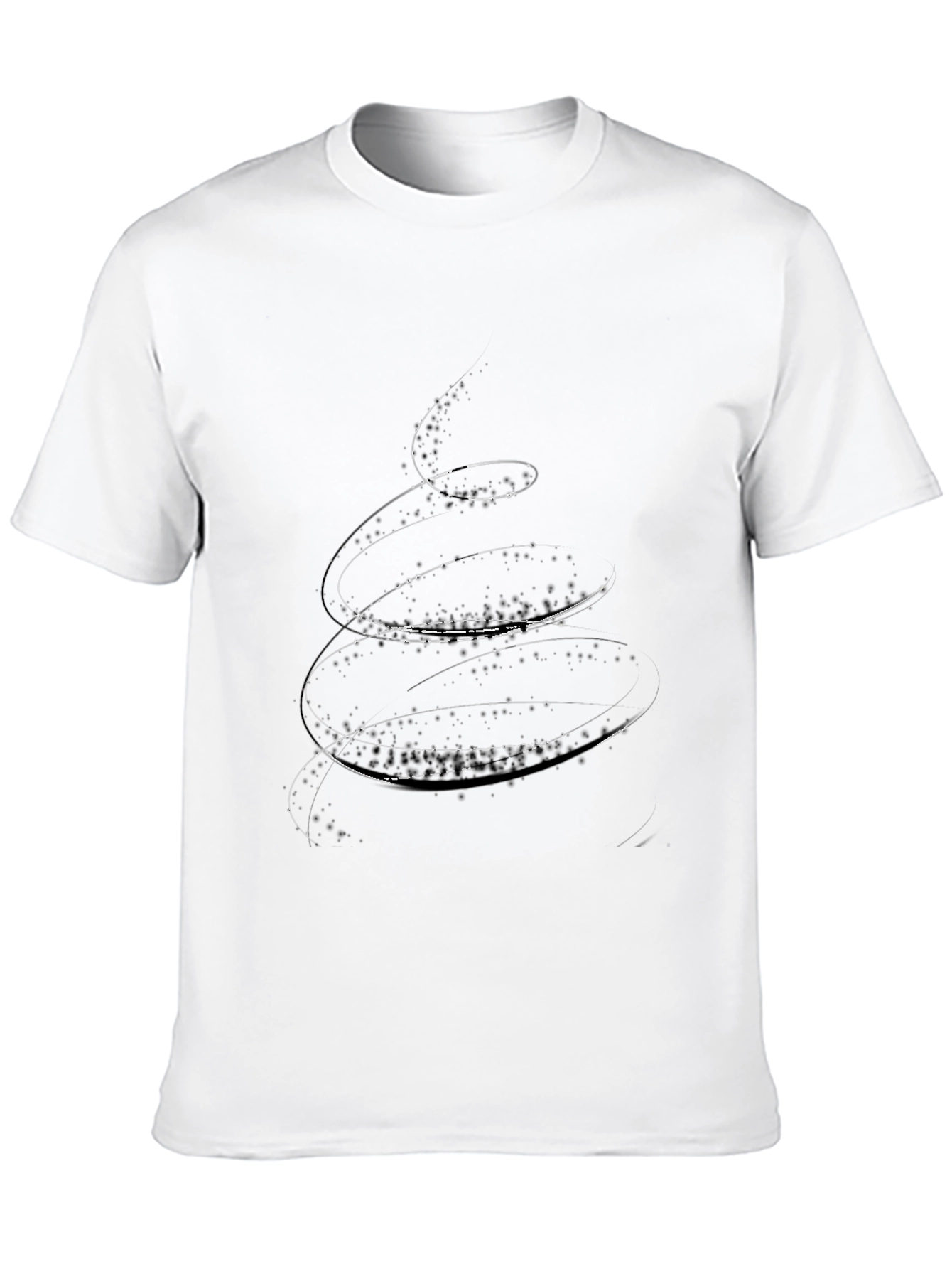 Abstract Swirl Black Tee