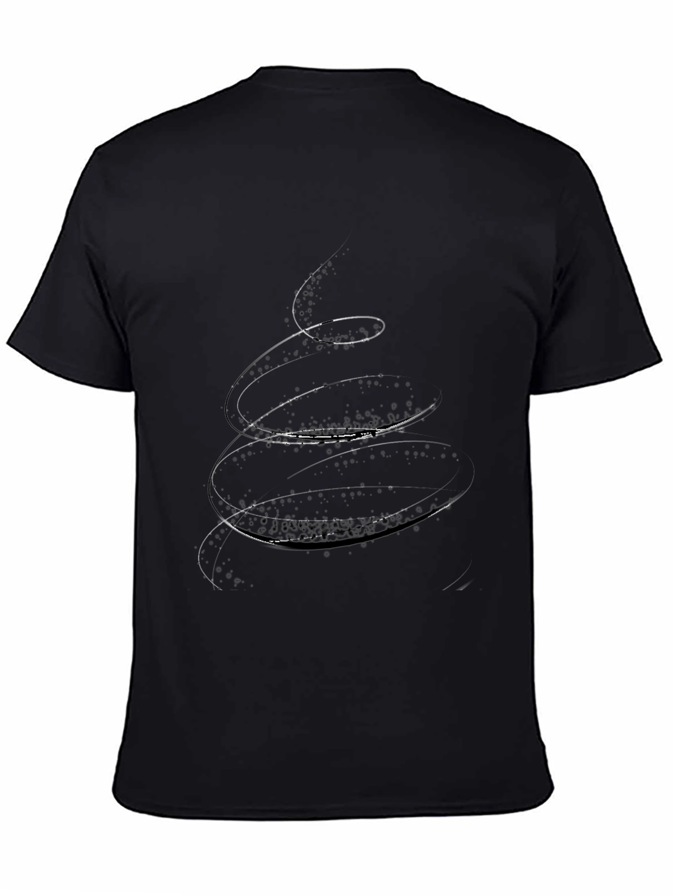 Abstract Swirl Black Tee