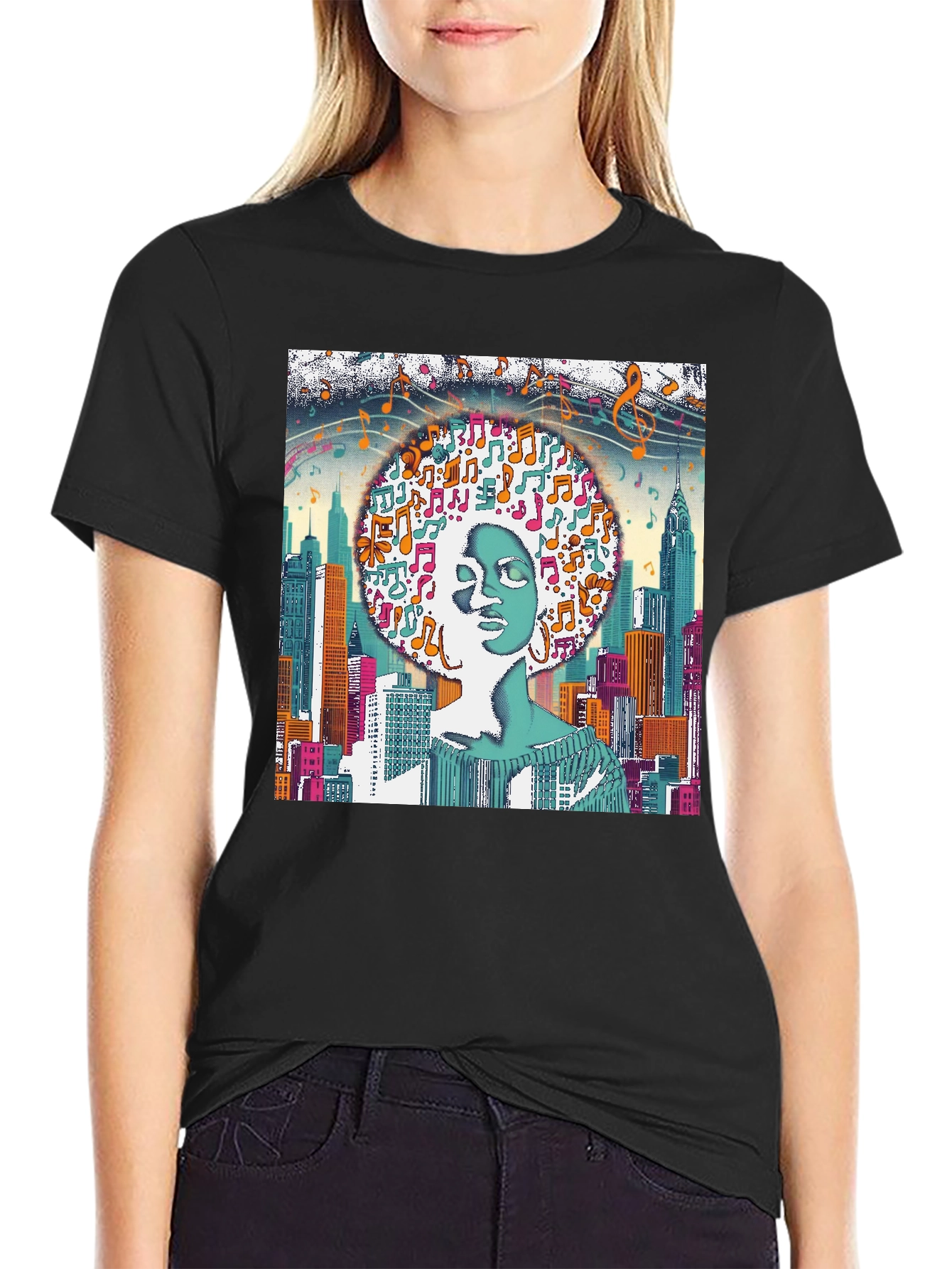 City Music Afro Graphic Tee
