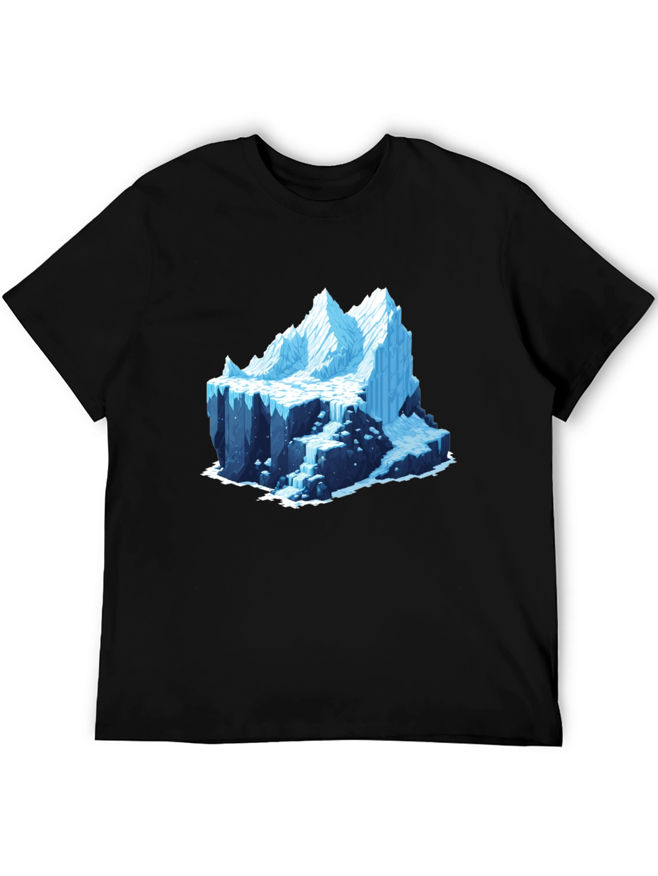 Iceberg Graphic Print Black T-Shirt