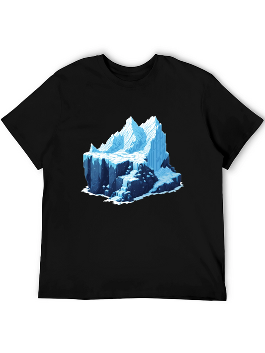 Iceberg Graphic Print Black T-Shirt