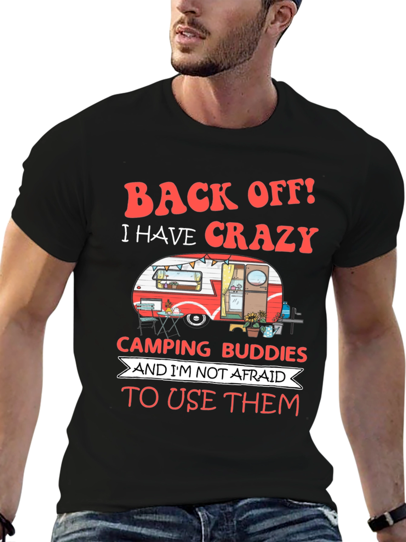 Crazy Camping Buddies Graphic Tee