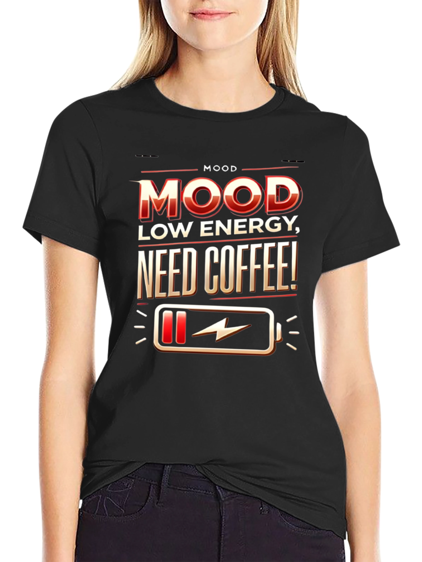 Mood: Low Energy Need Coffee T-Shirt