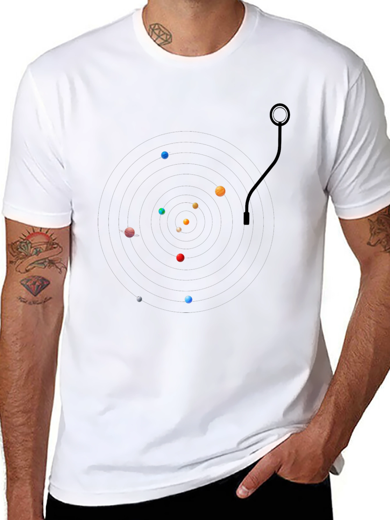 Planetary System Graphic Tee - Black