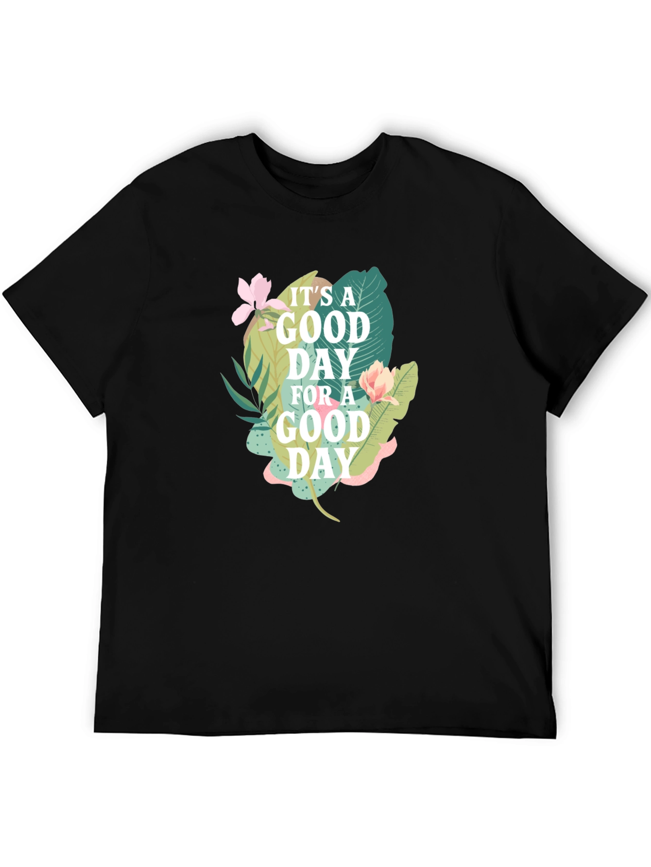 Good Day Graphic Tee - Black Cotton T-Shirt