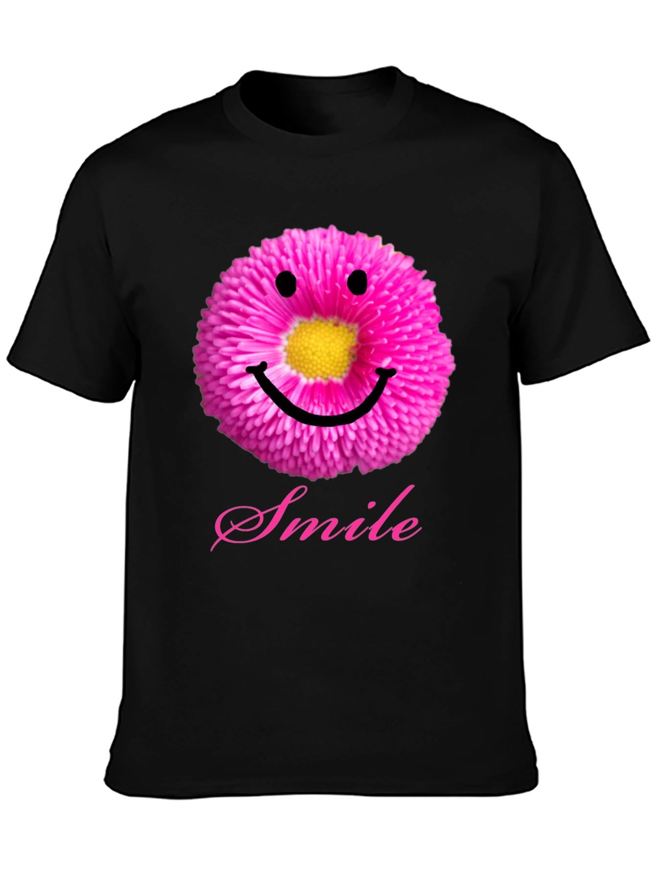 Floral Smiley Face T-Shirt - Spread the Joy