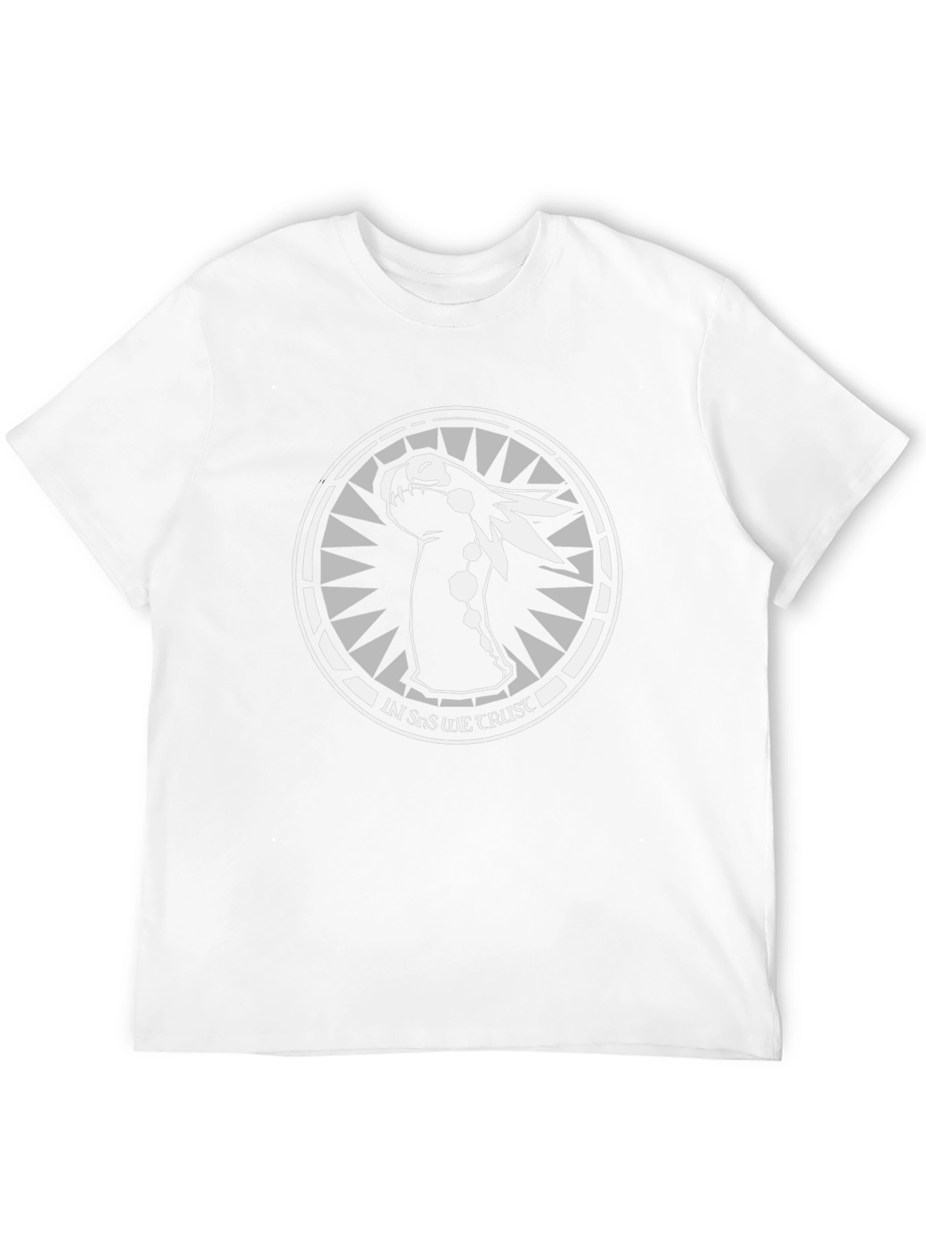 Unique Graphic Print Tee - In SnS We Trust