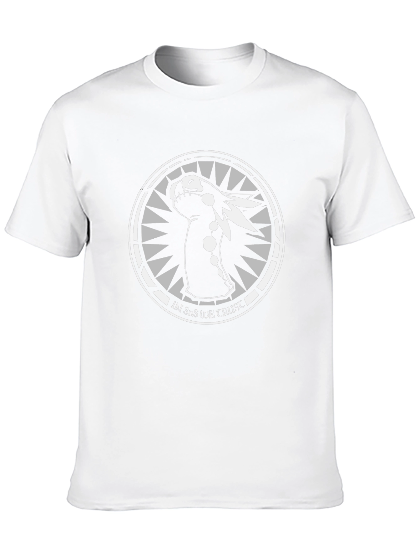 Unique Graphic Print Tee - In SnS We Trust