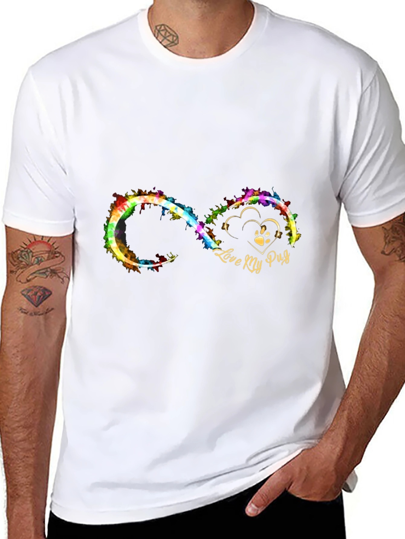 Love My Pug Infinity T-Shirt
