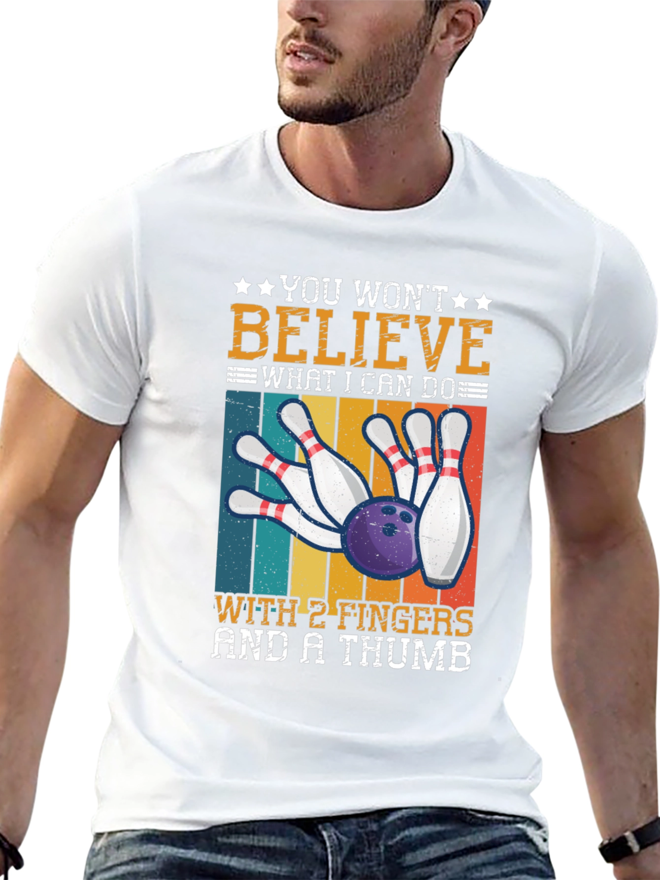 Bowling with 2 Fingers & A Thumb T-Shirt