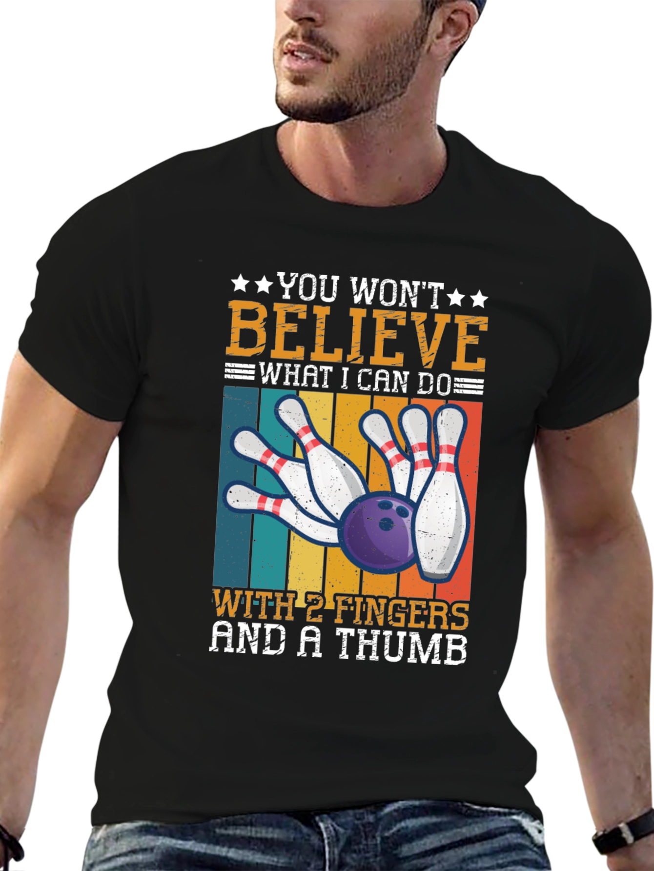 Bowling with 2 Fingers & A Thumb T-Shirt