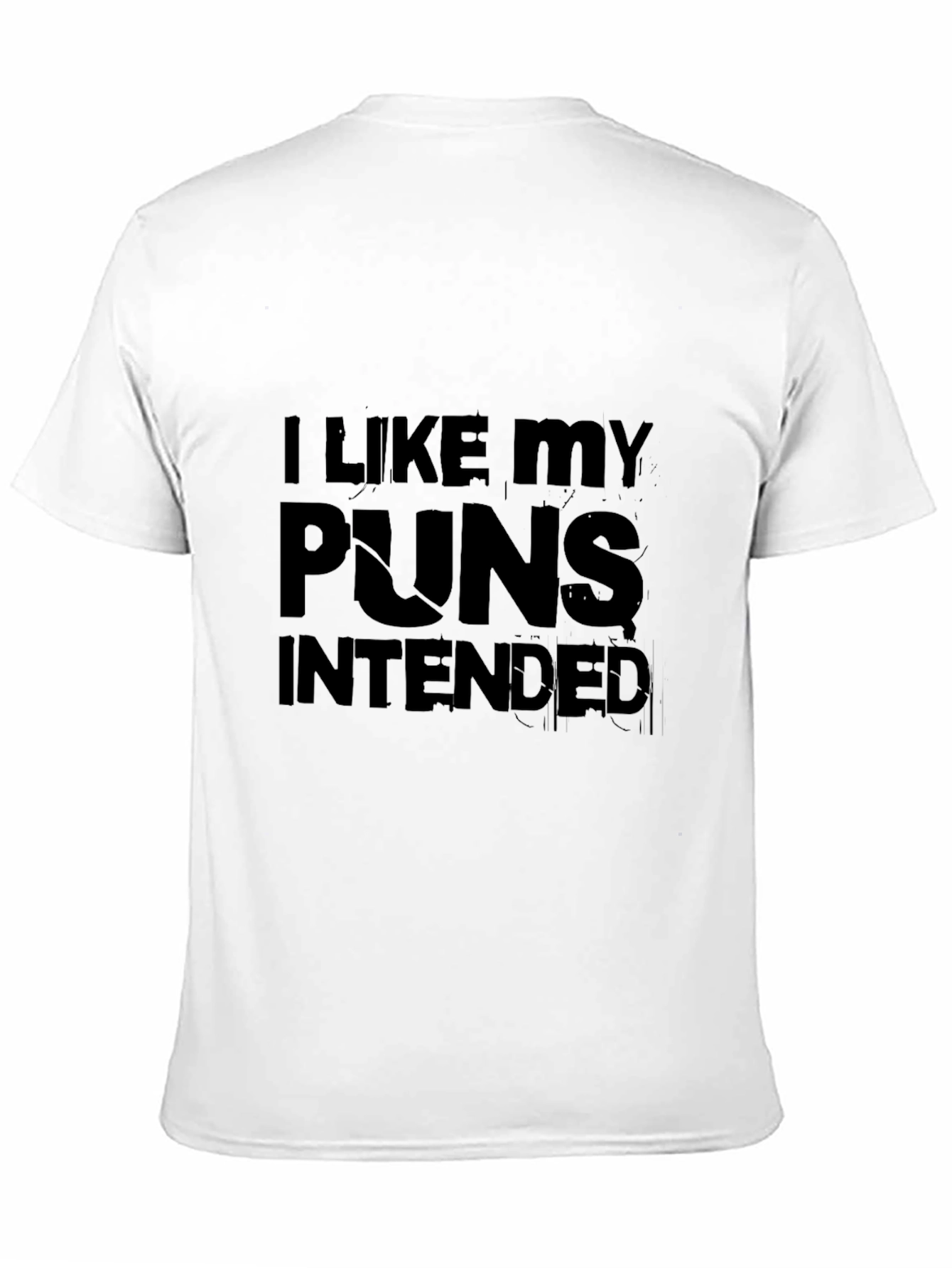 I Like My Puns Intended Black Graphic T-Shirt