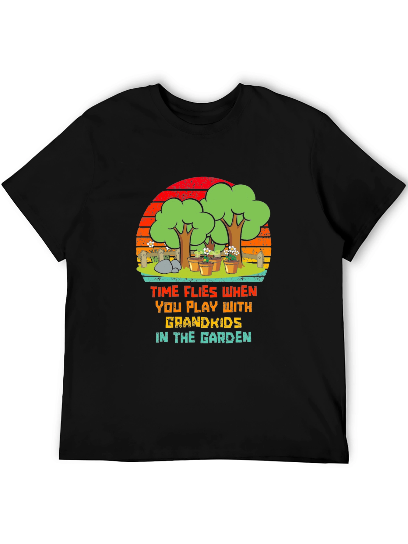 Grandkids Garden T-Shirt - Time Flies