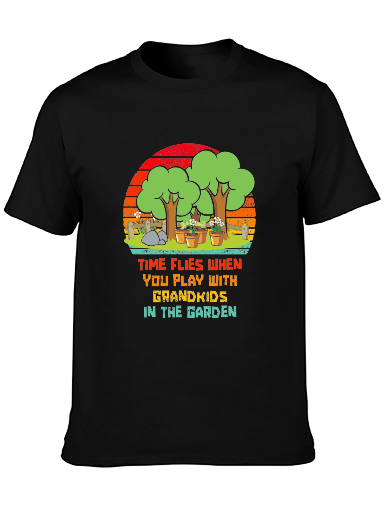 Grandkids Garden T-Shirt - Time Flies
