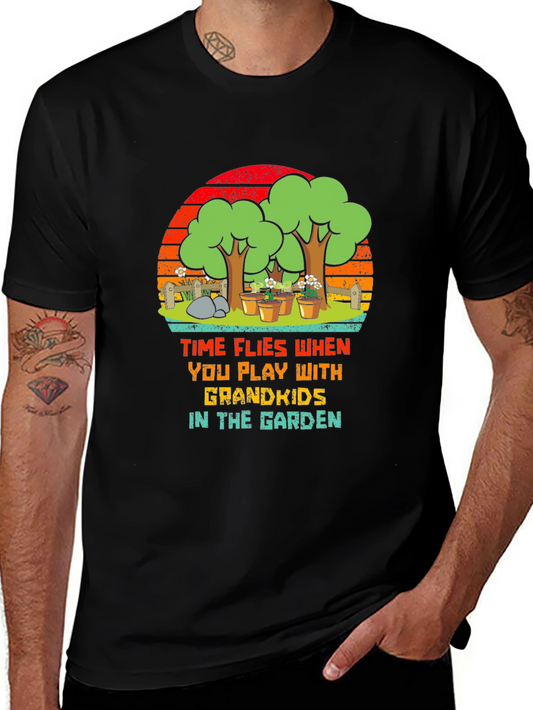 Grandkids Garden T-Shirt - Time Flies