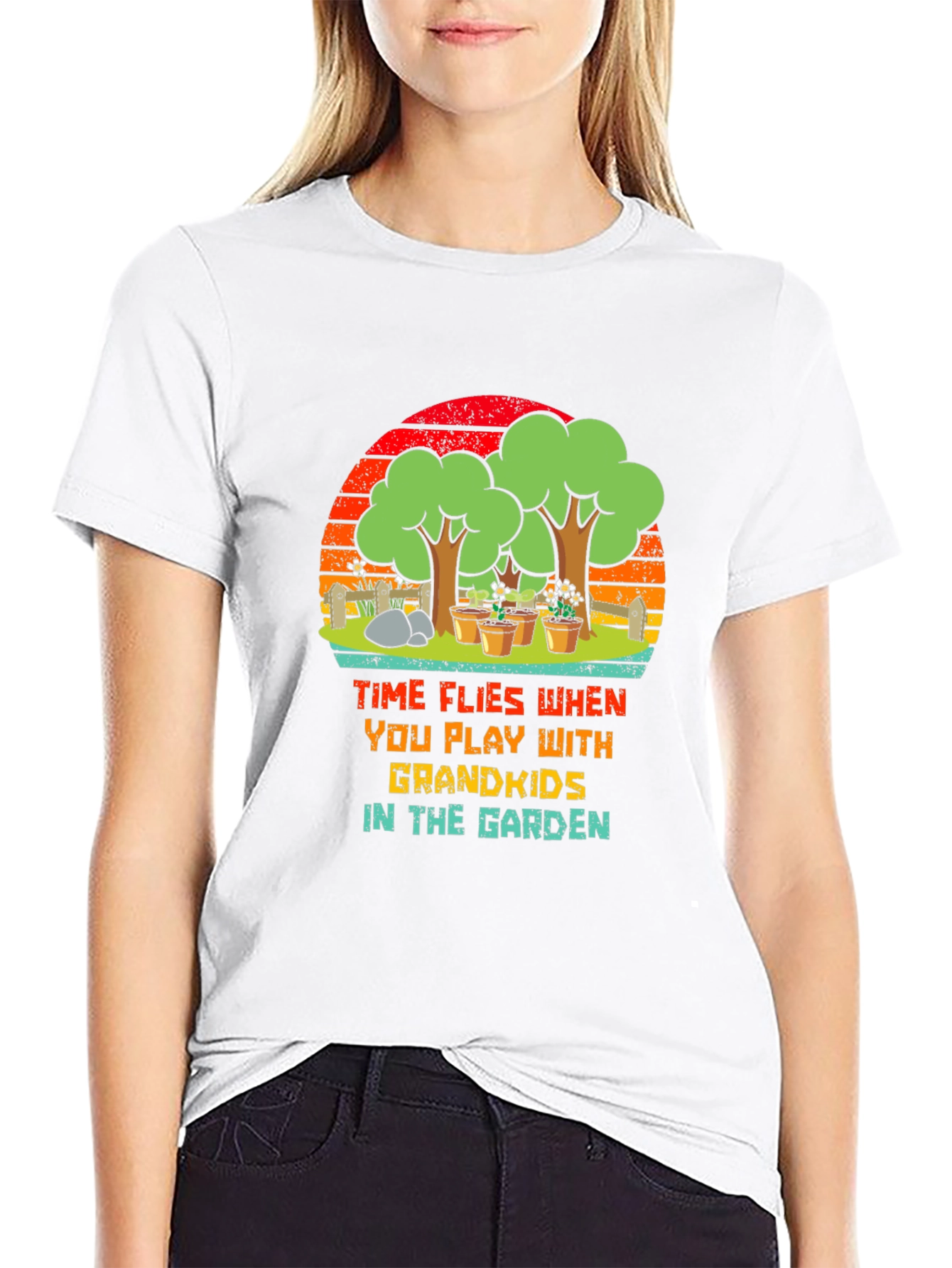 Grandkids Garden T-Shirt - Time Flies