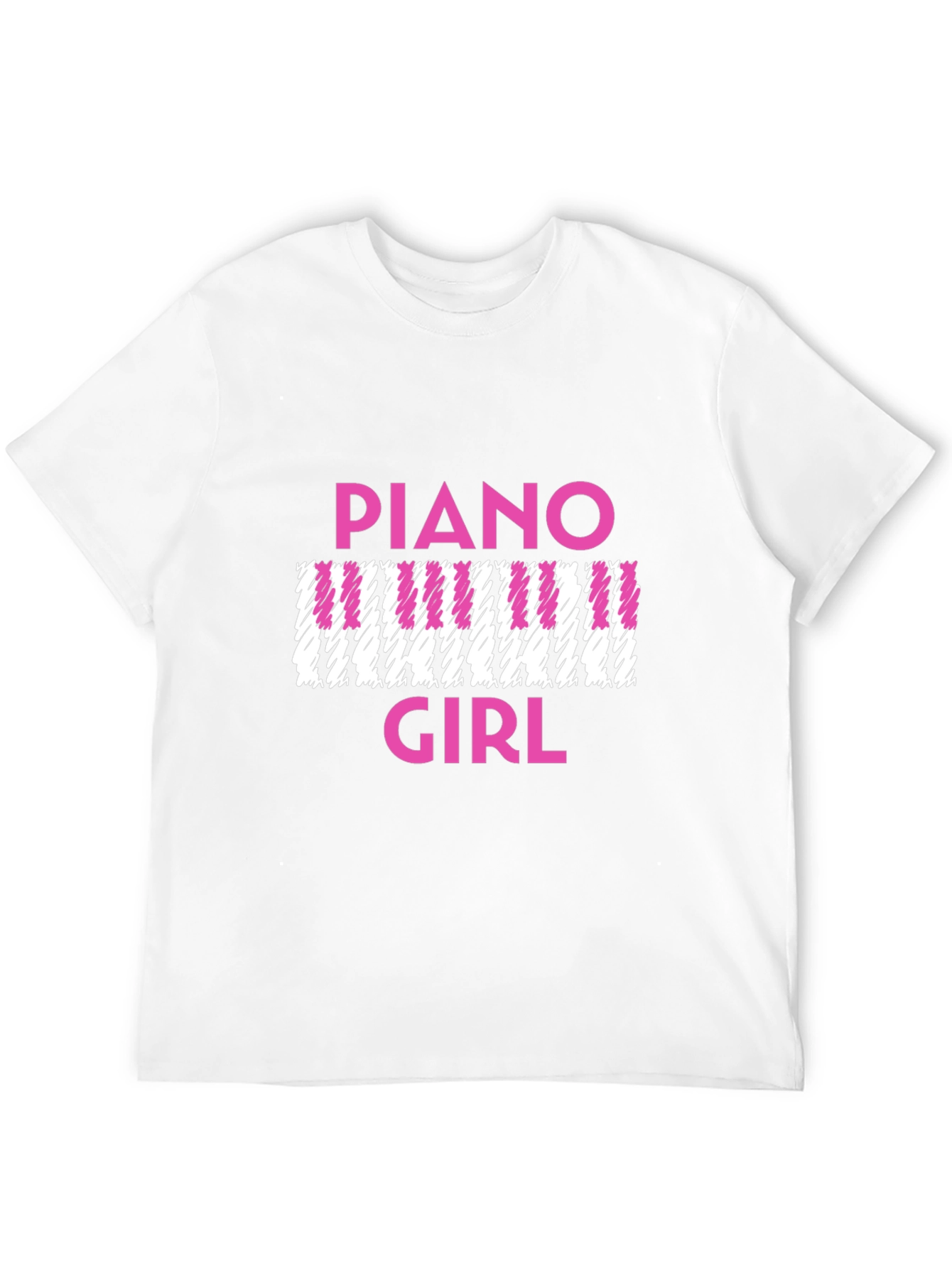 Piano Girl T-Shirt - Black Graphic Print Tee