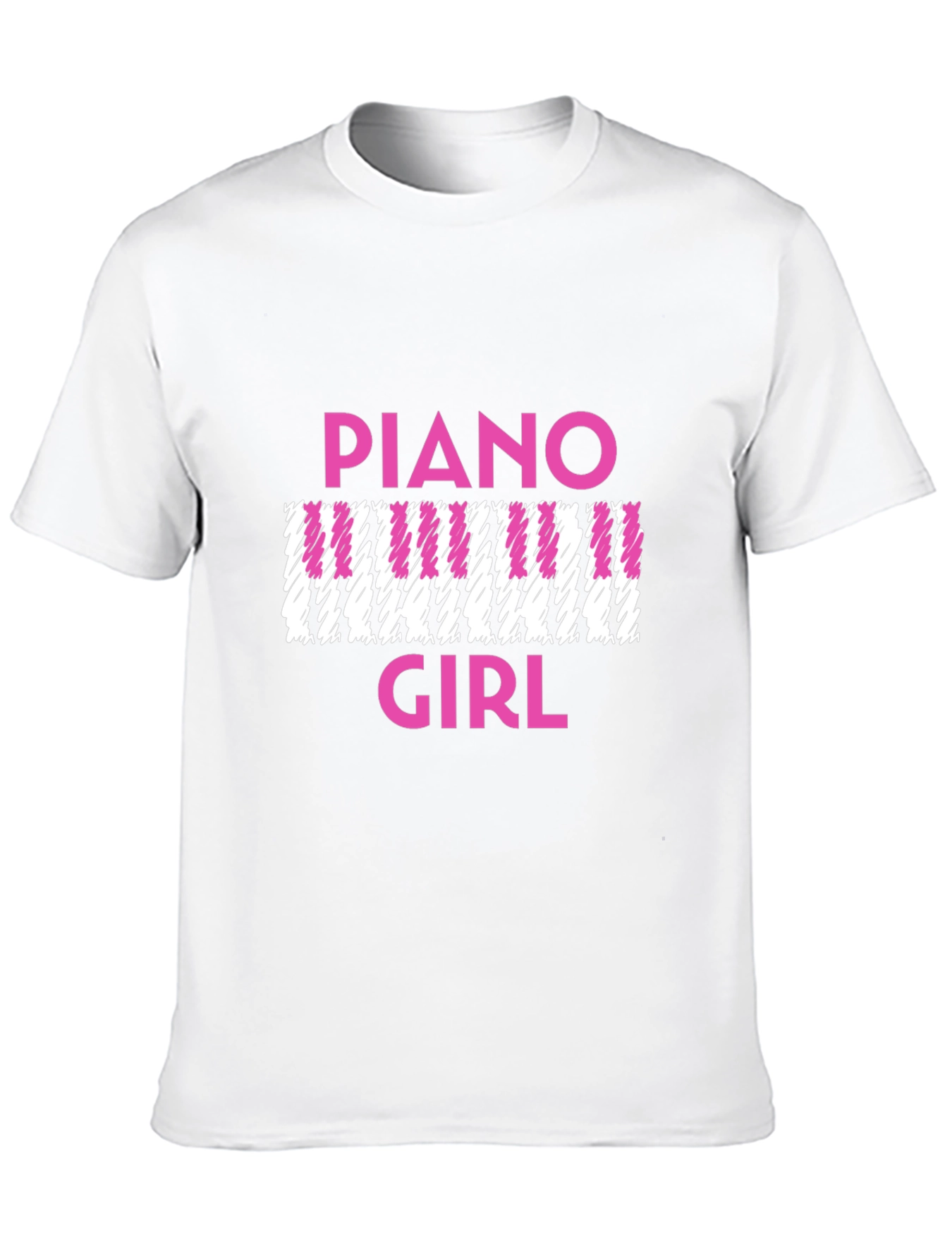 Piano Girl T-Shirt - Black Graphic Print Tee