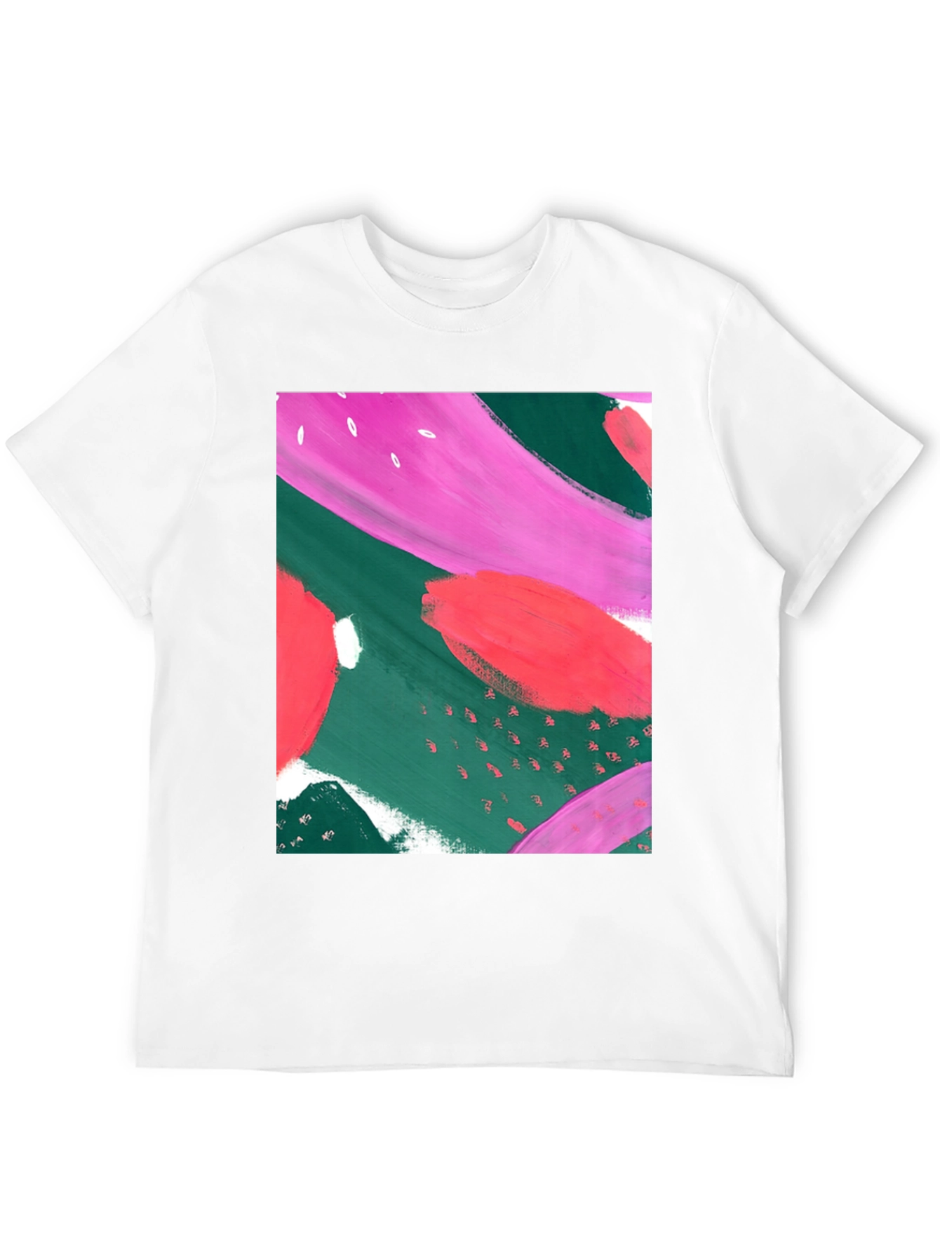 Abstract Art Graphic Tee - Black