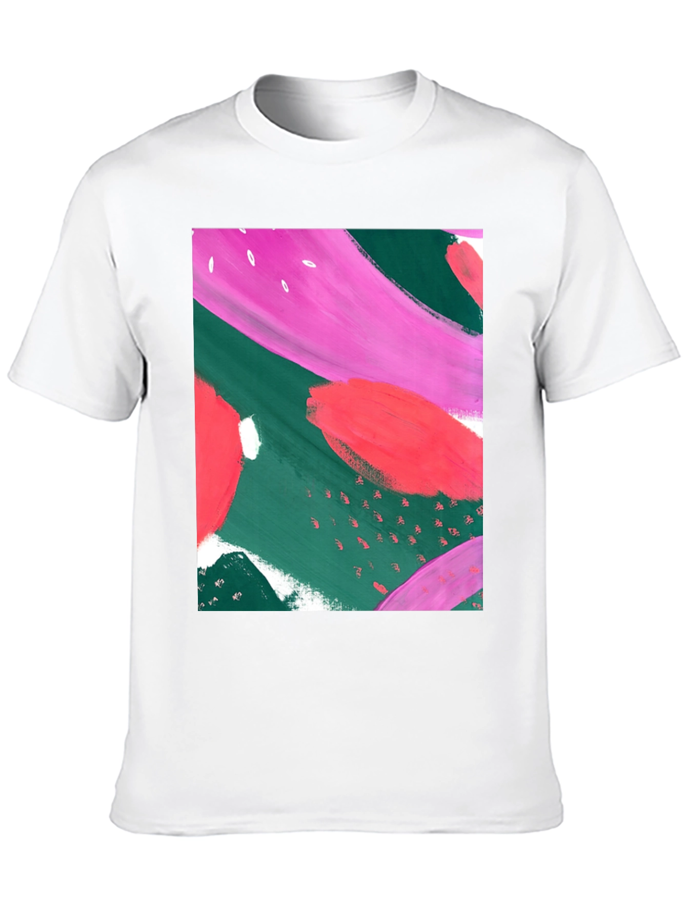 Abstract Art Graphic Tee - Black