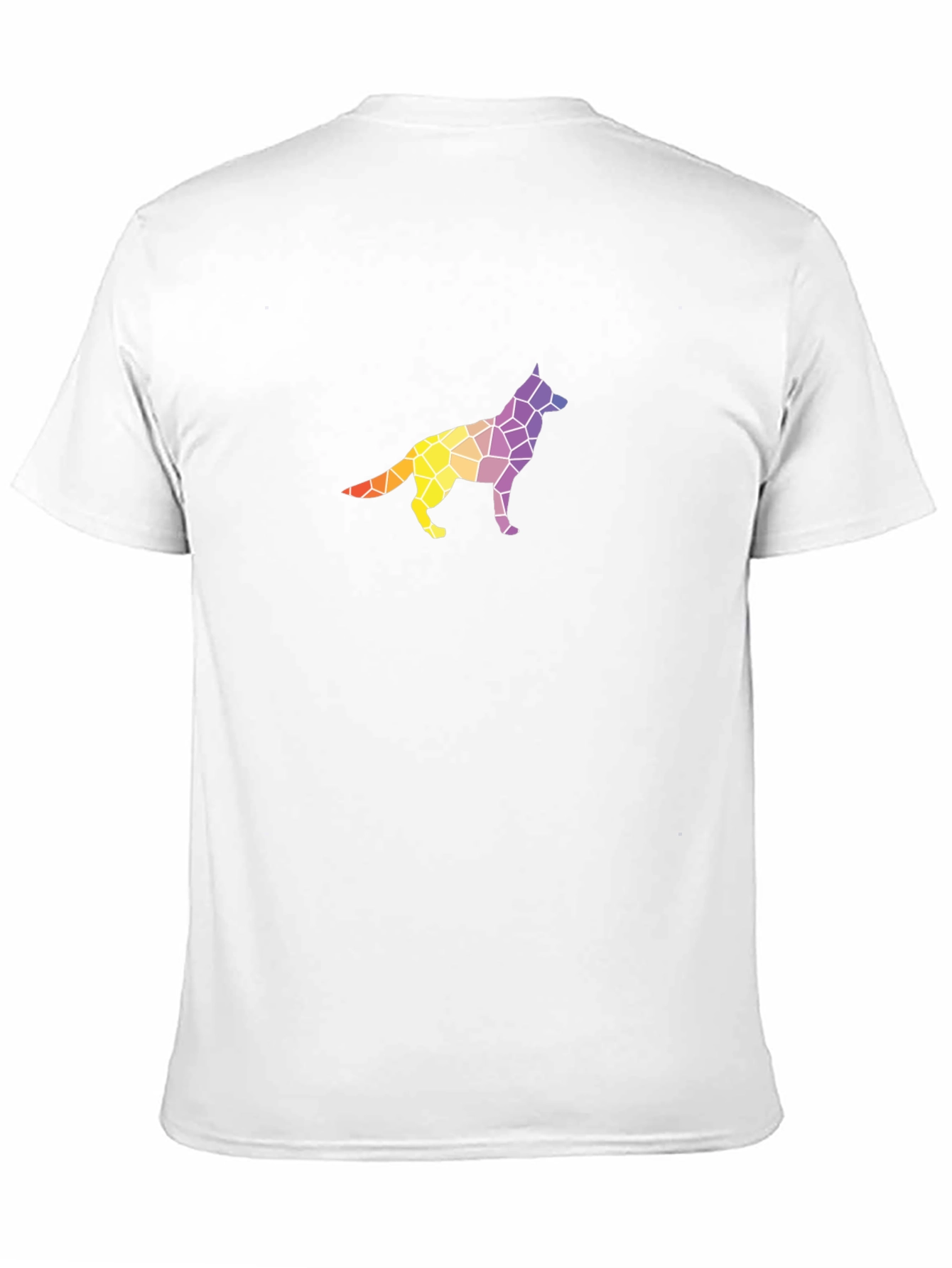 Geometric Dog Graphic Tee - Stylish Mens Black T-Shirt