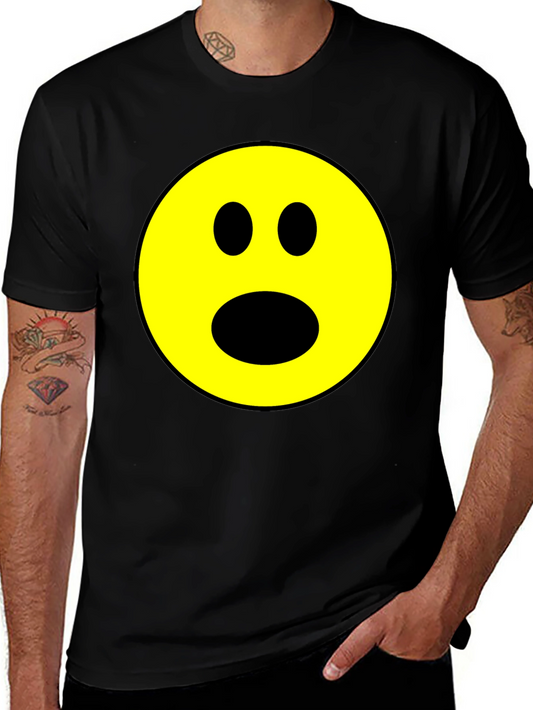Shocked Emoji Graphic T-Shirt - Black