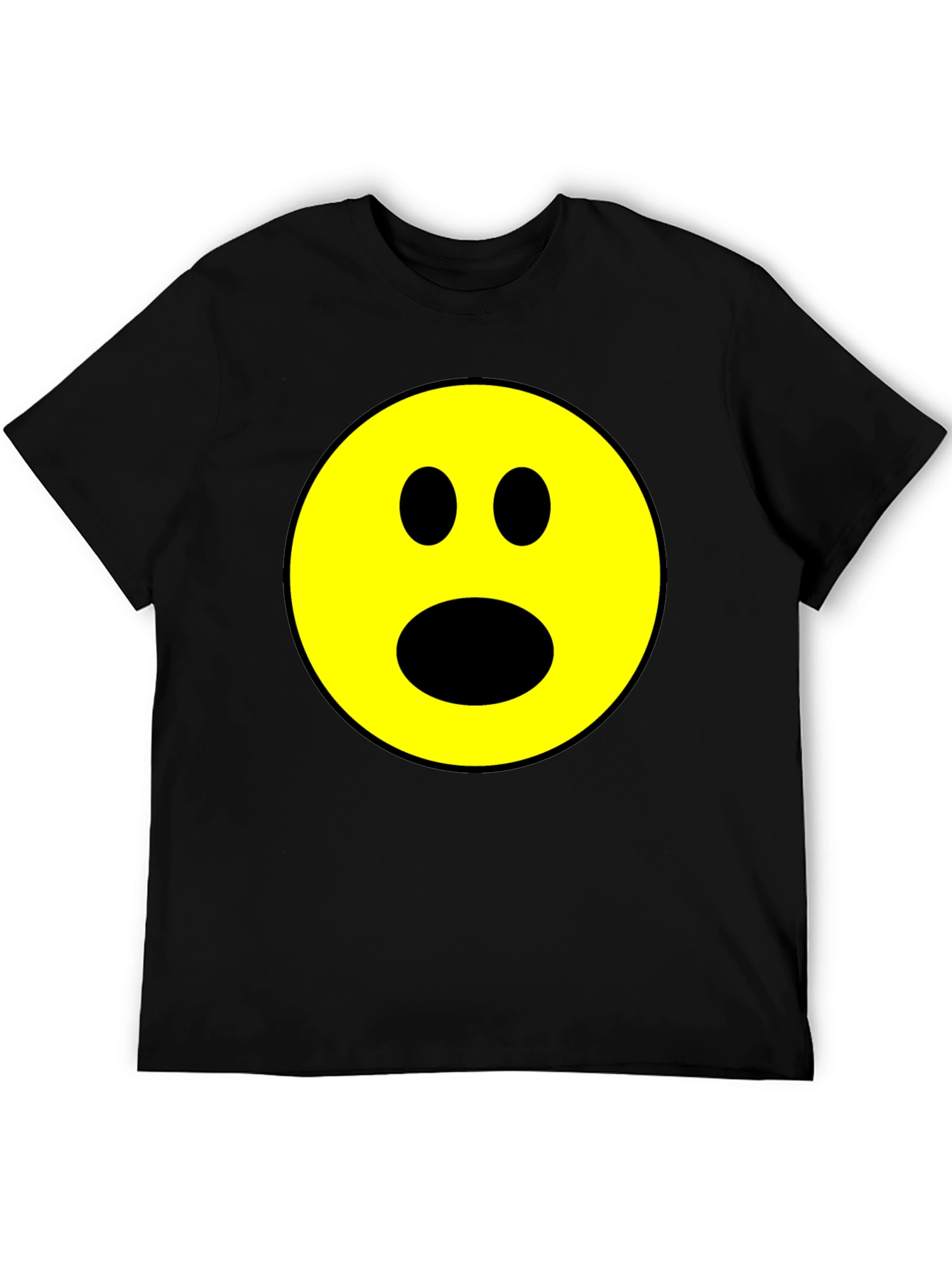 Shocked Emoji Graphic T-Shirt - Black