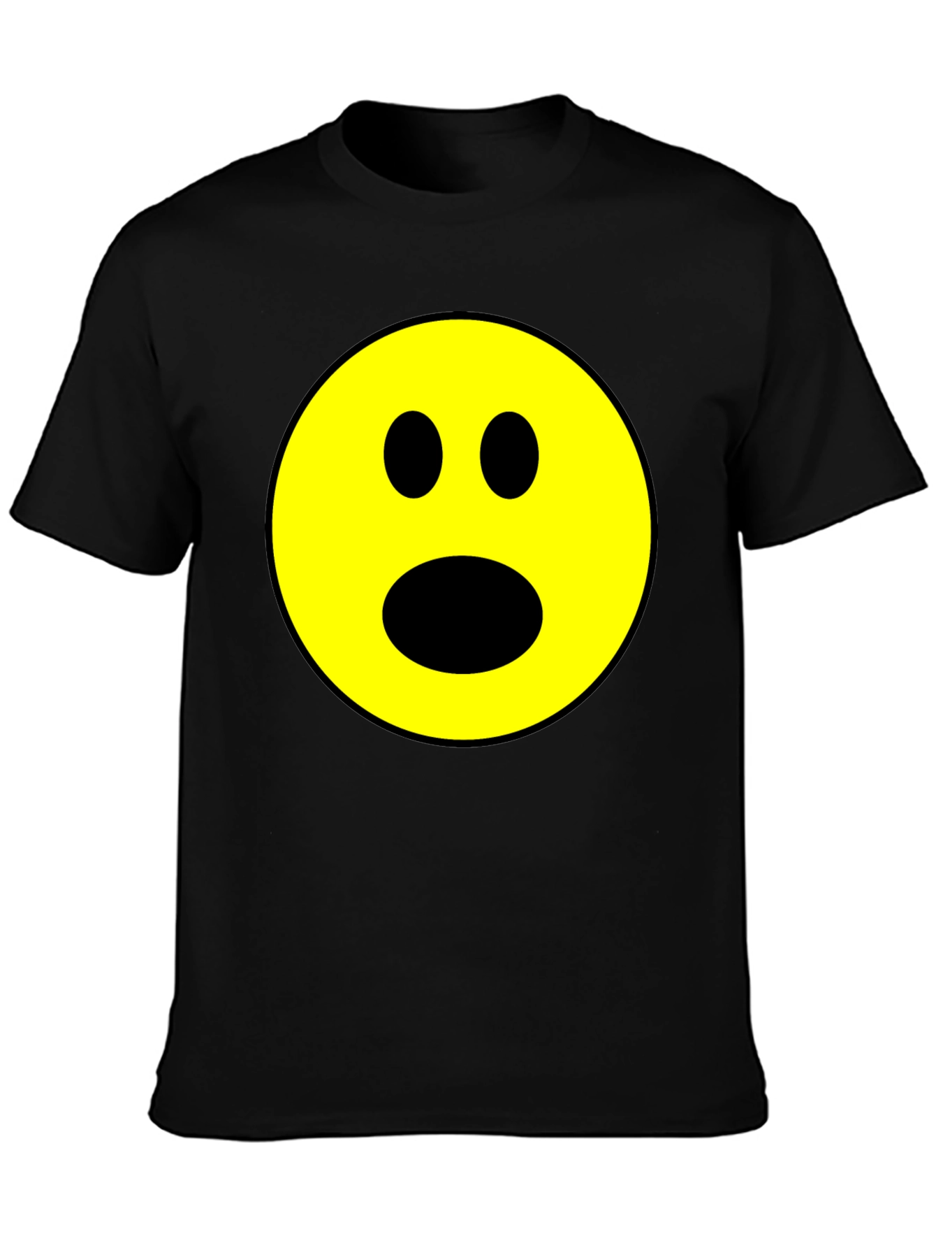 Shocked Emoji Graphic T-Shirt - Black