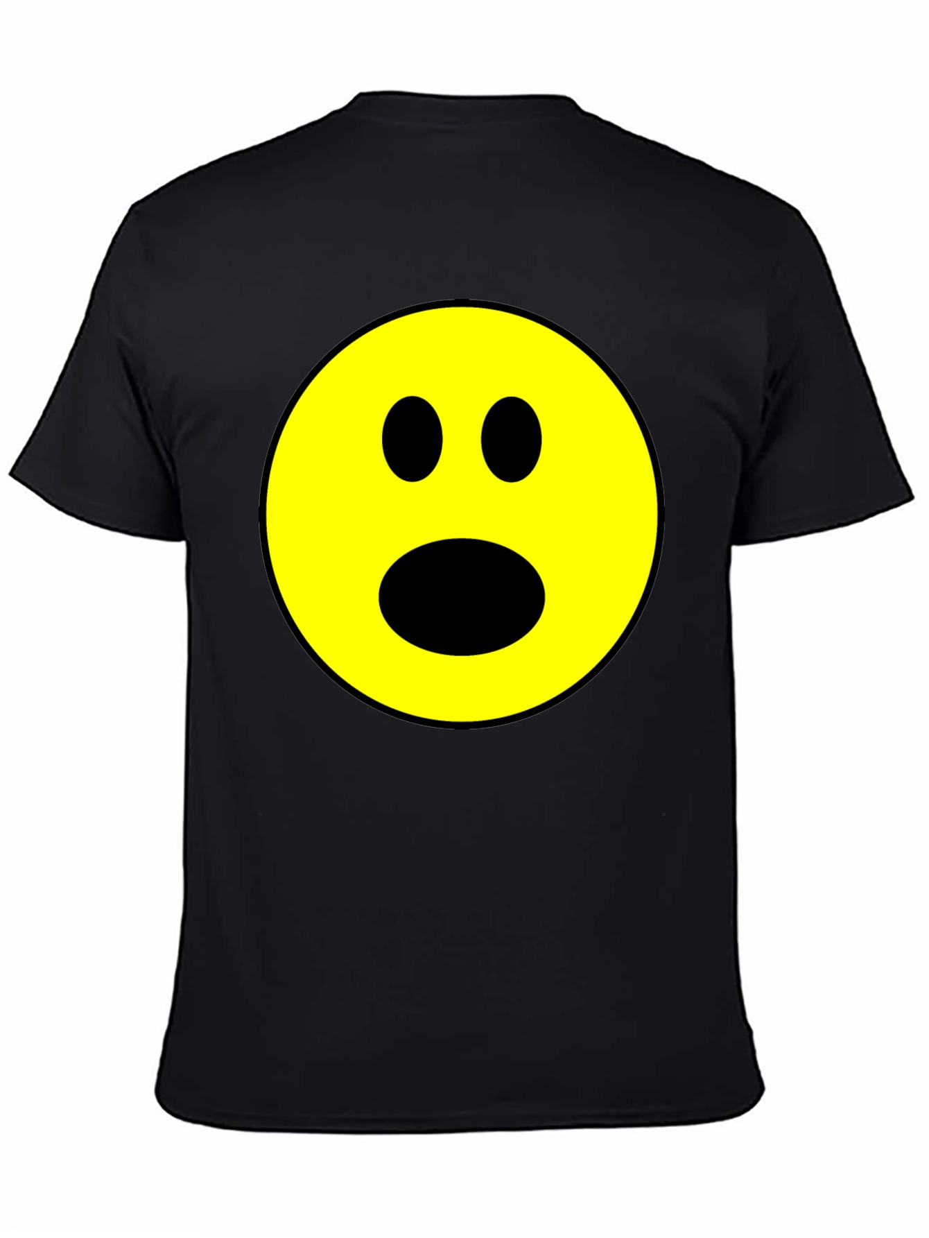 Shocked Emoji Graphic T-Shirt - Black