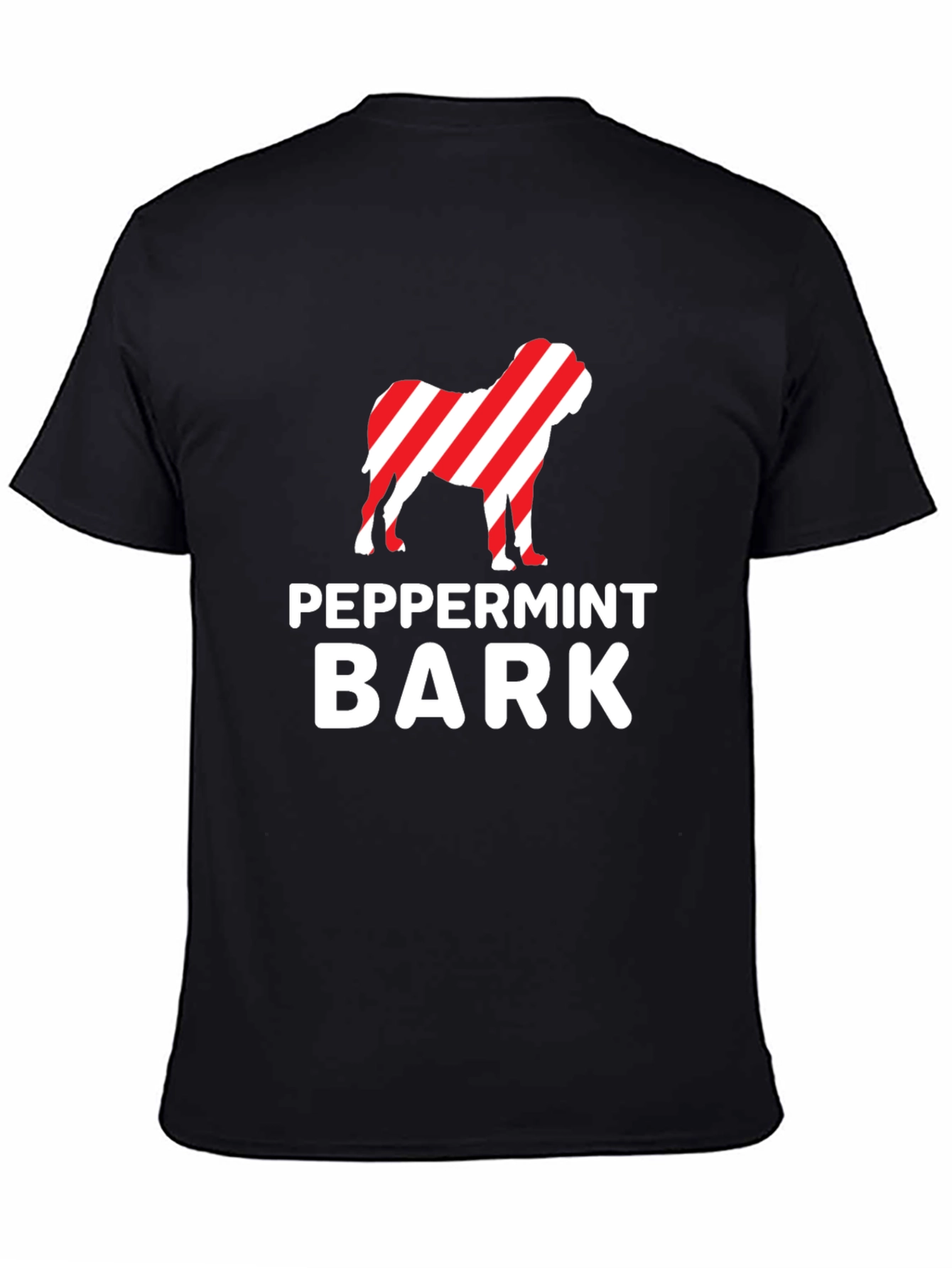 Peppermint Bark Dog Graphic Tee - Holiday Humor!