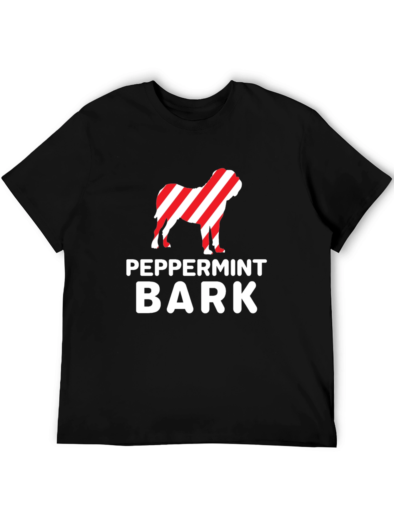 Peppermint Bark Dog Graphic Tee - Holiday Humor!