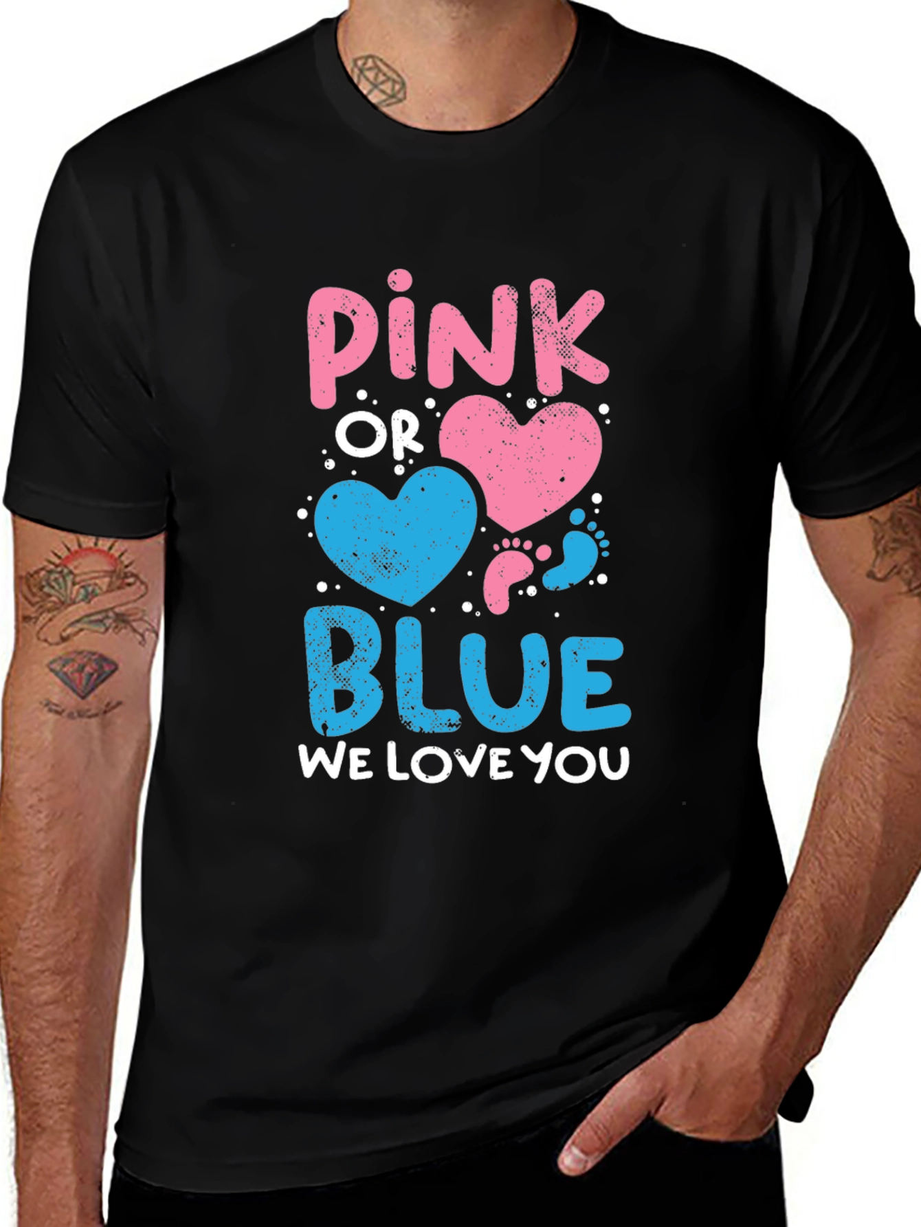 Pink or Blue Baby Gender Reveal T-Shirt