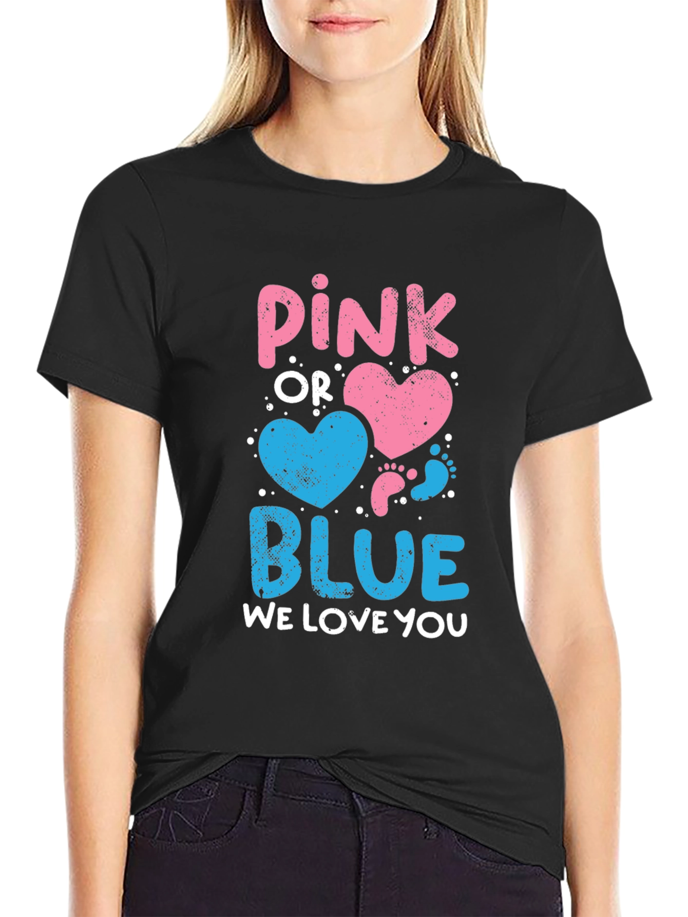 Pink or Blue Baby Gender Reveal T-Shirt