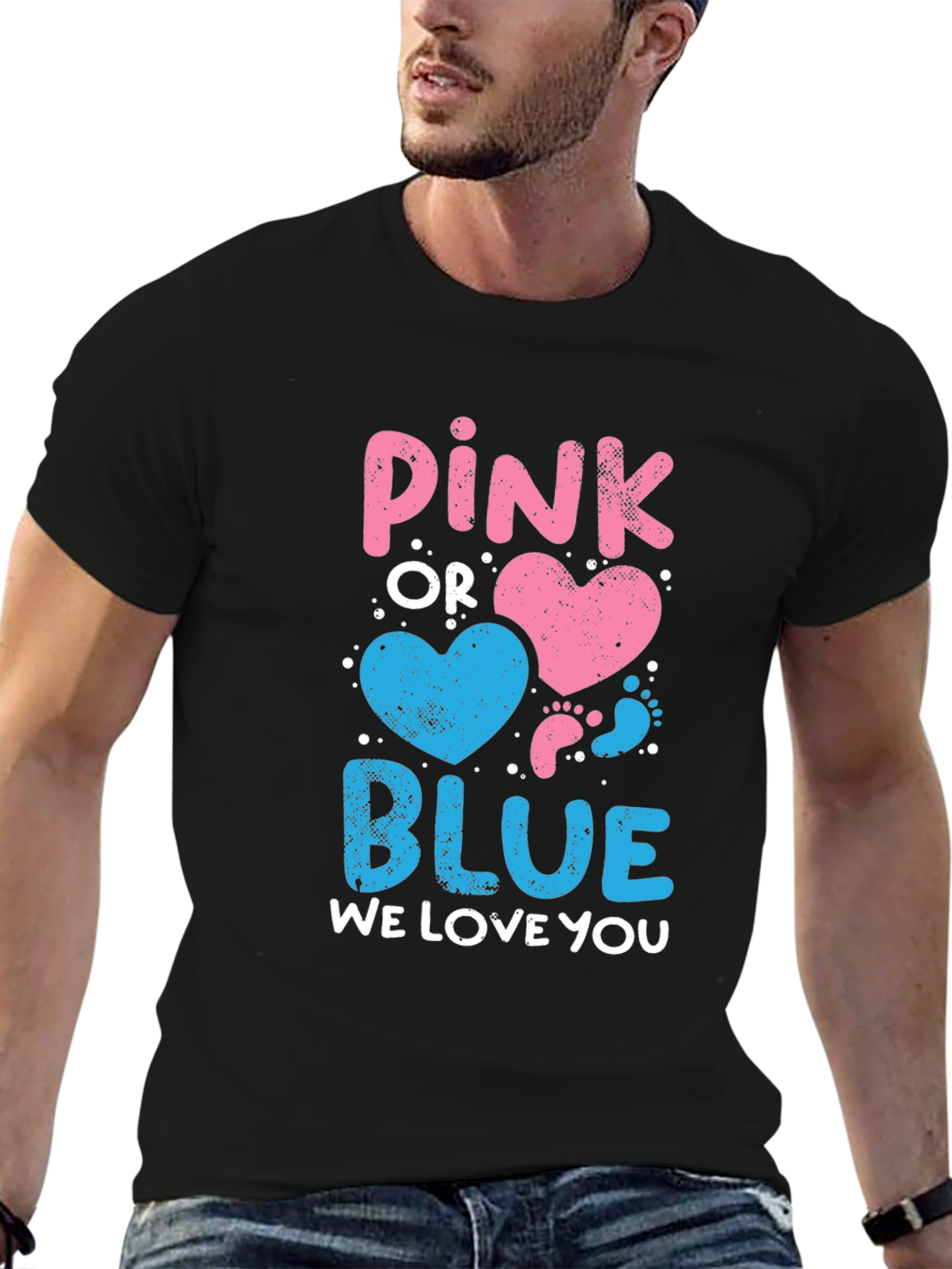 Pink or Blue Baby Gender Reveal T-Shirt