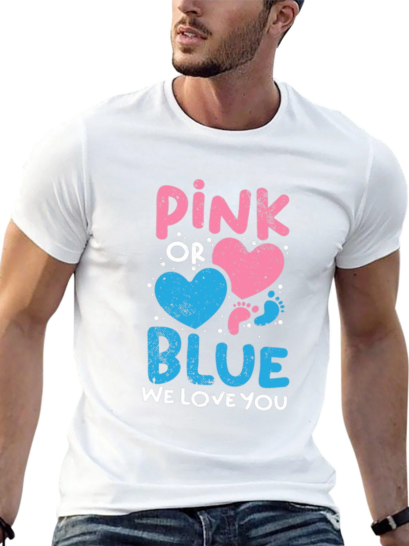 Pink or Blue Baby Gender Reveal T-Shirt
