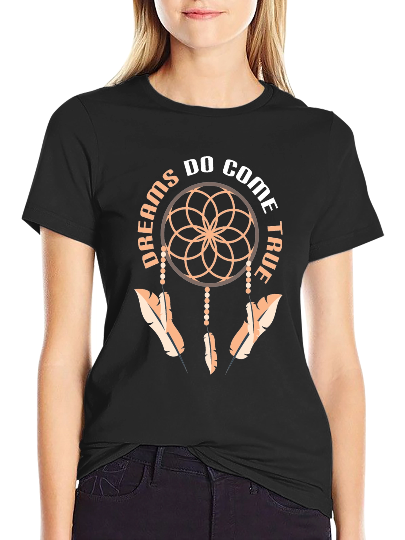 Dreams Come True Dreamcatcher Black T-Shirt