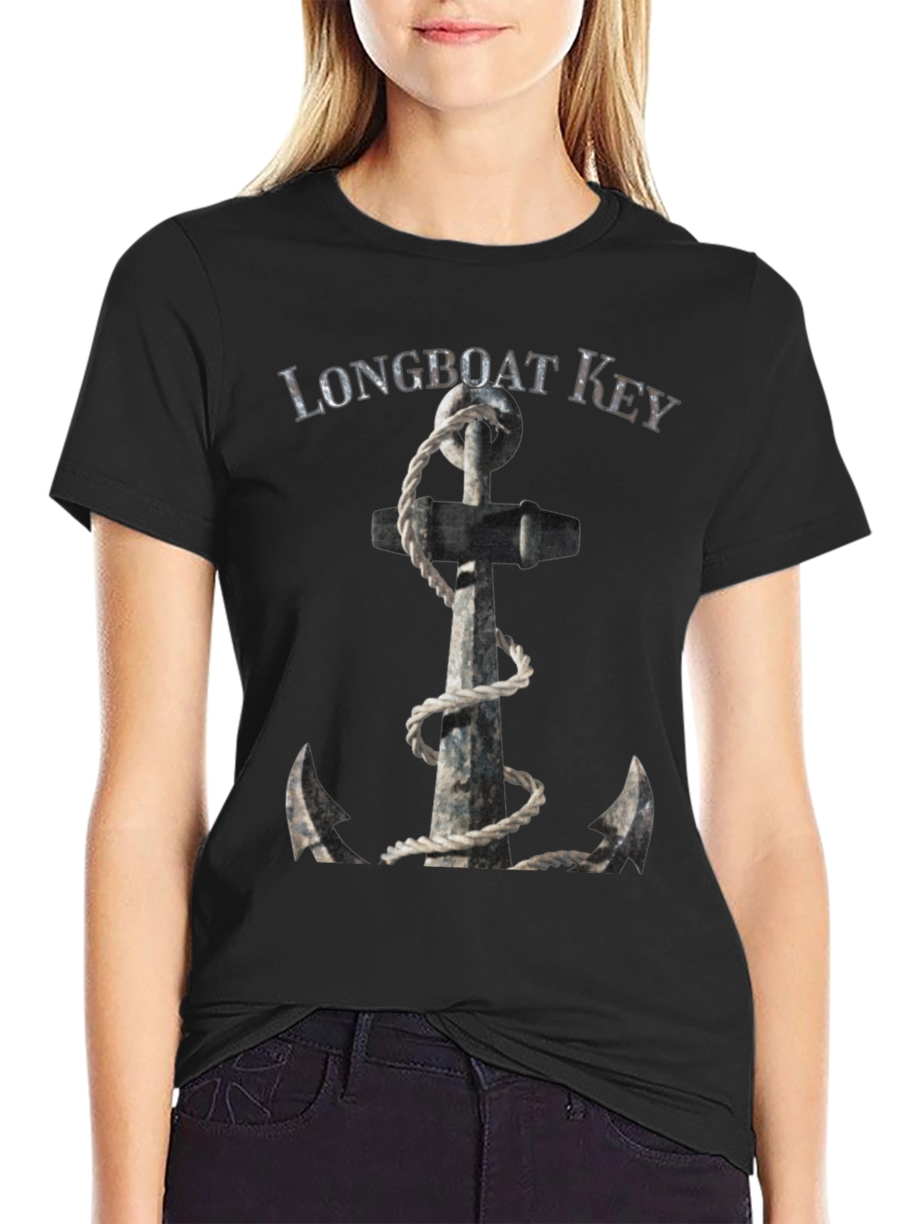 Longboat Key Anchor Graphic Tee - Nautical Style