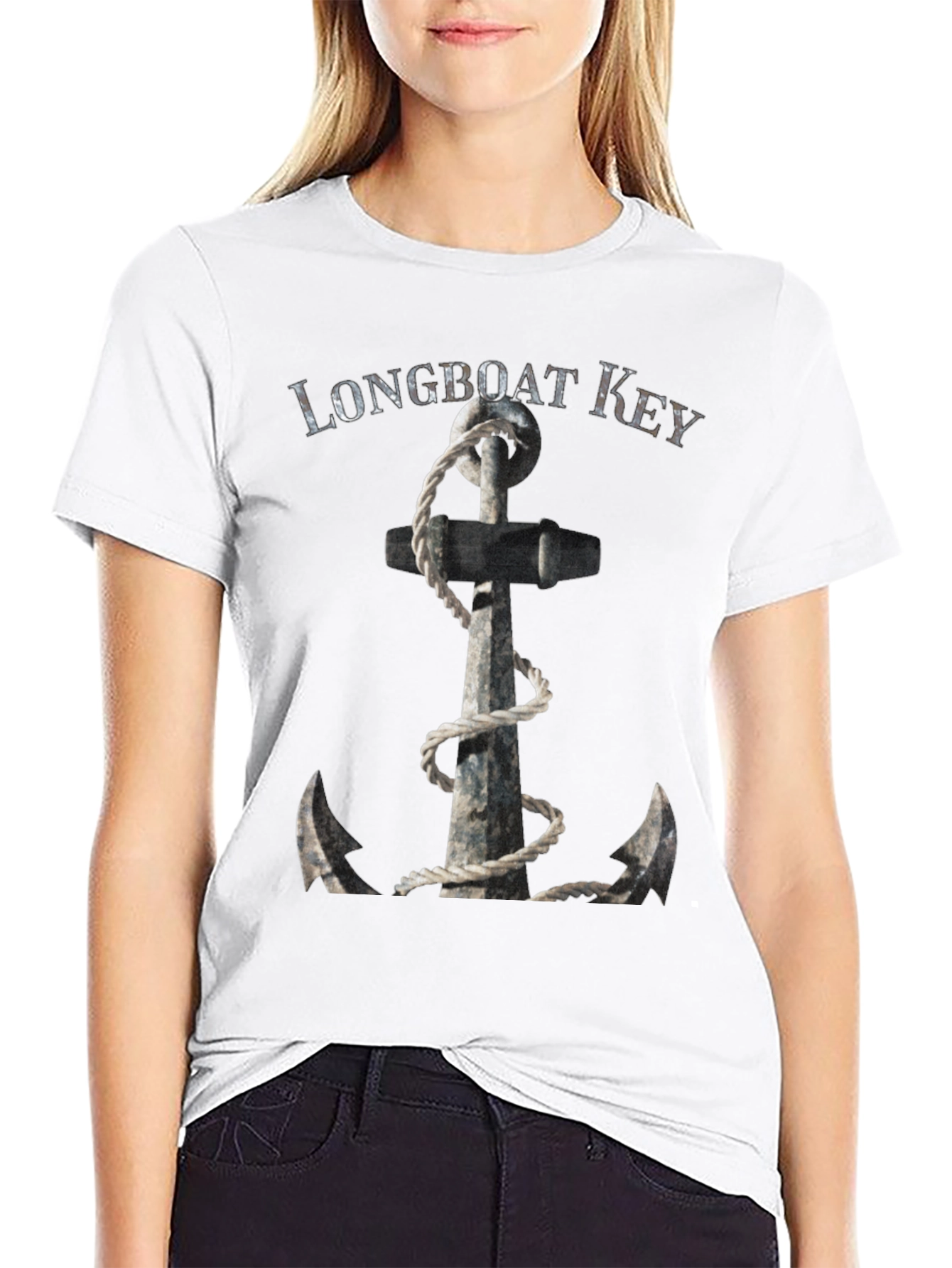 Longboat Key Anchor Graphic Tee - Nautical Style