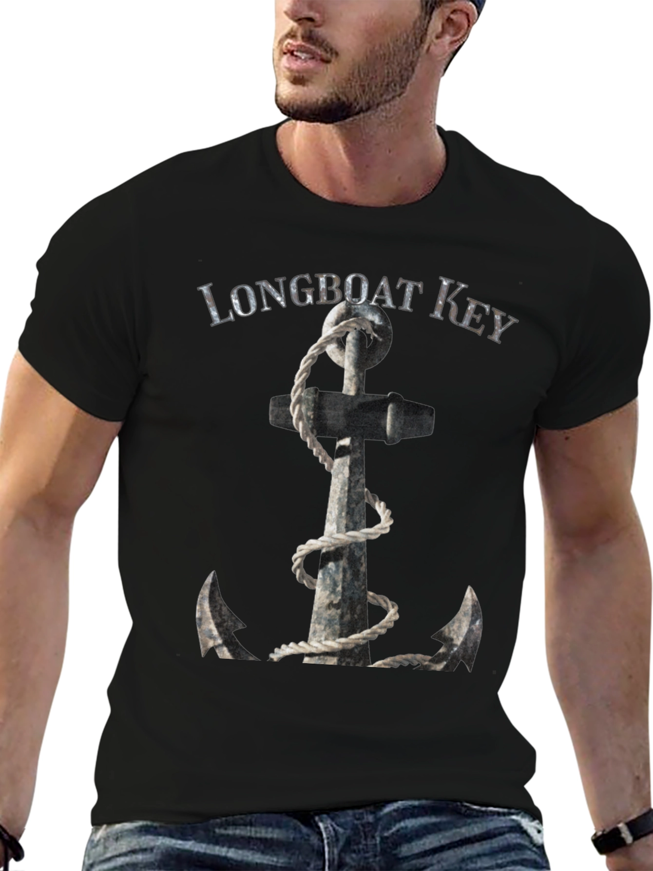 Longboat Key Anchor Graphic Tee - Nautical Style