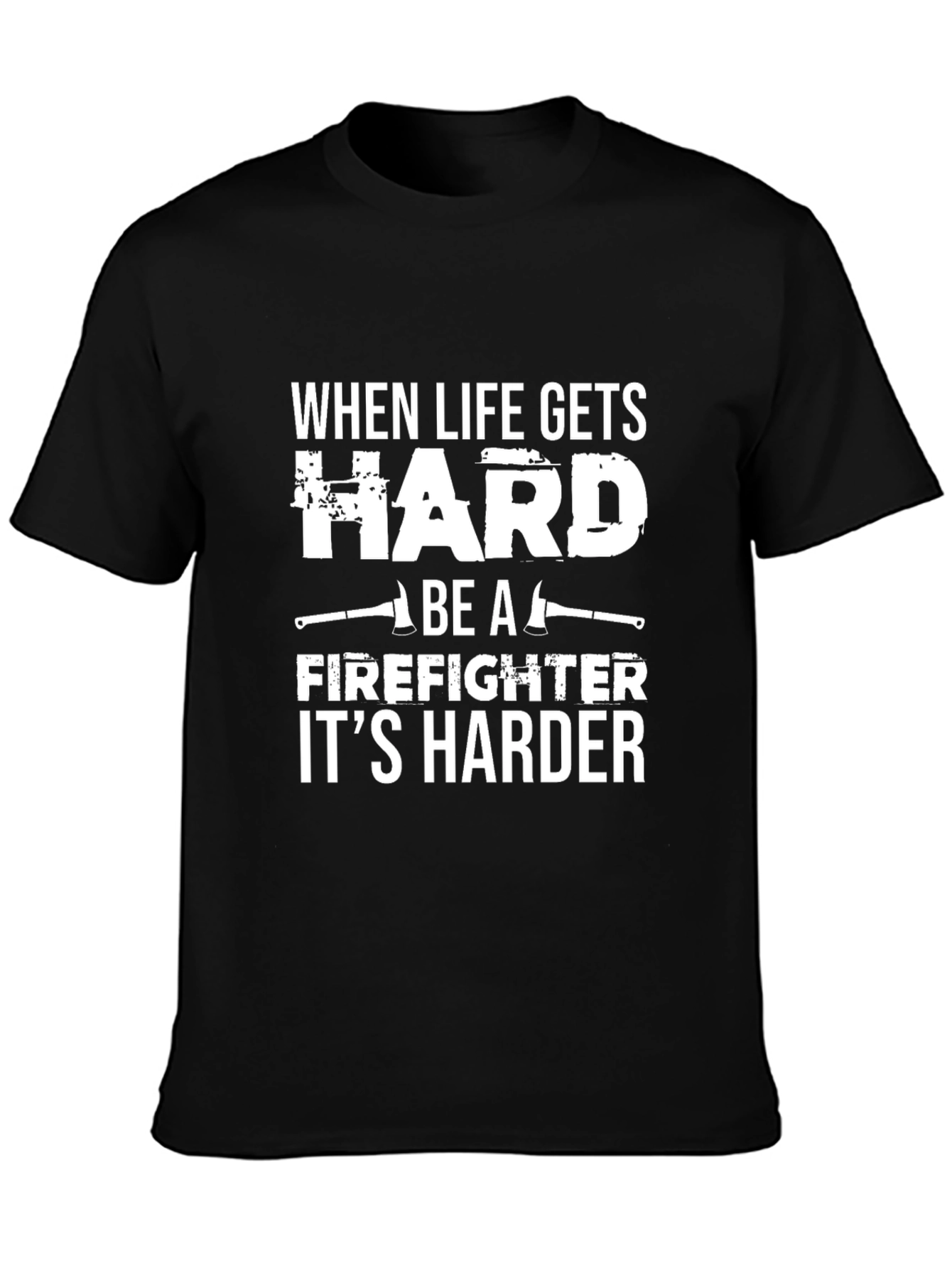 Firefighter Harder Black Graphic Tee