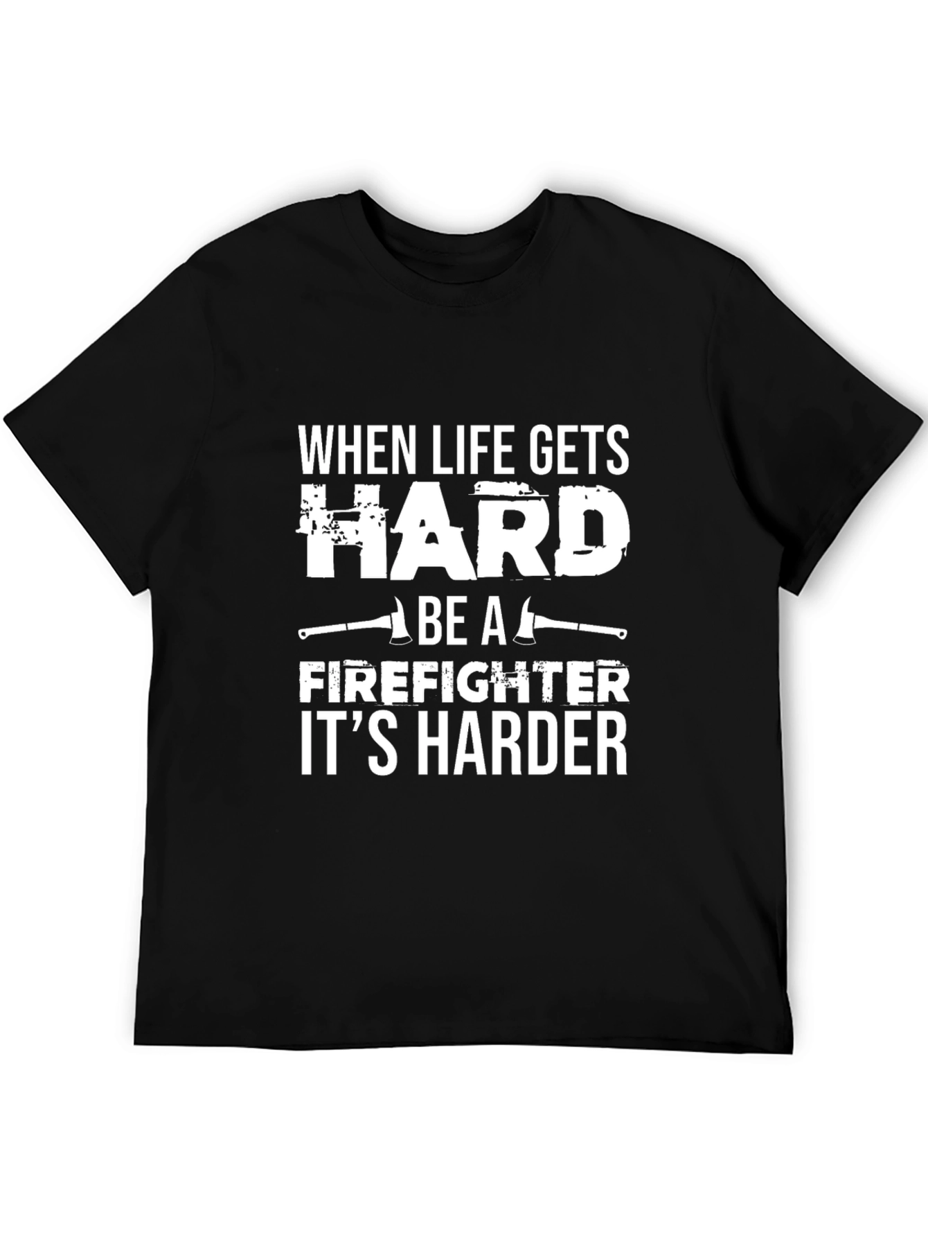 Firefighter Harder Black Graphic Tee